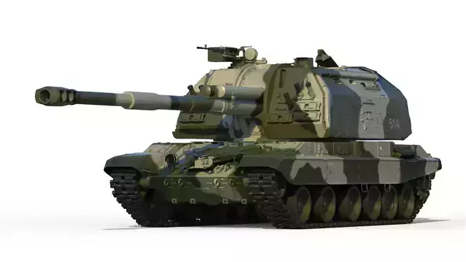 Msta-S 2S19 Self-propelled howitzer 3D model