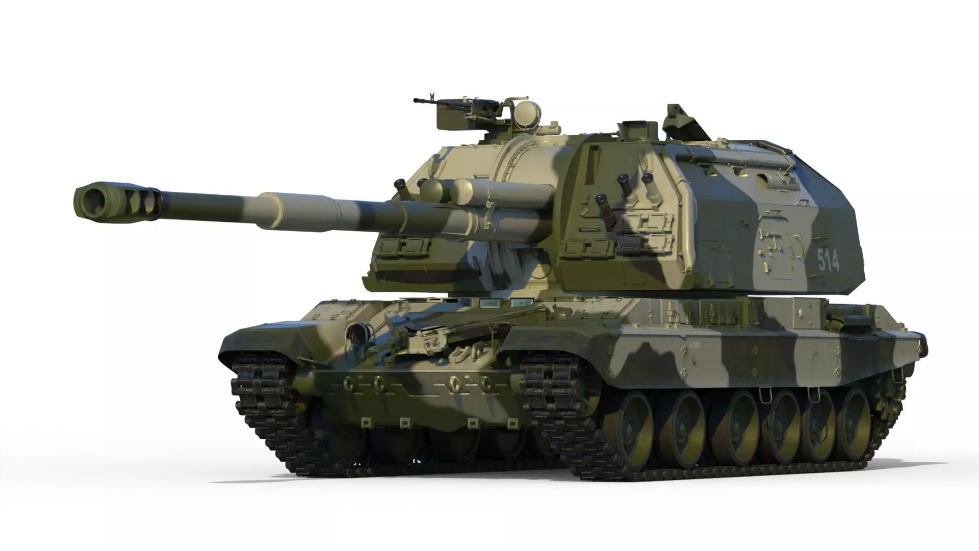 Msta-S 2S19 Self-propelled howitzer 3D model_0