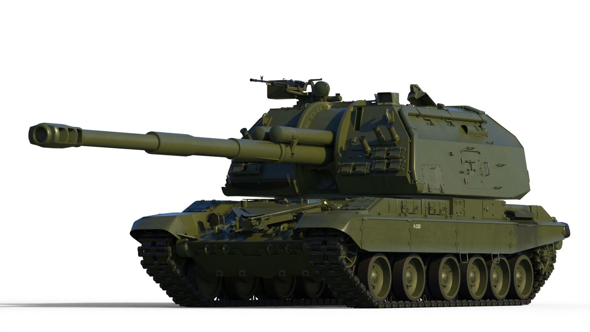 Msta-S 2S19 Self-propelled howitzer 3D model_12