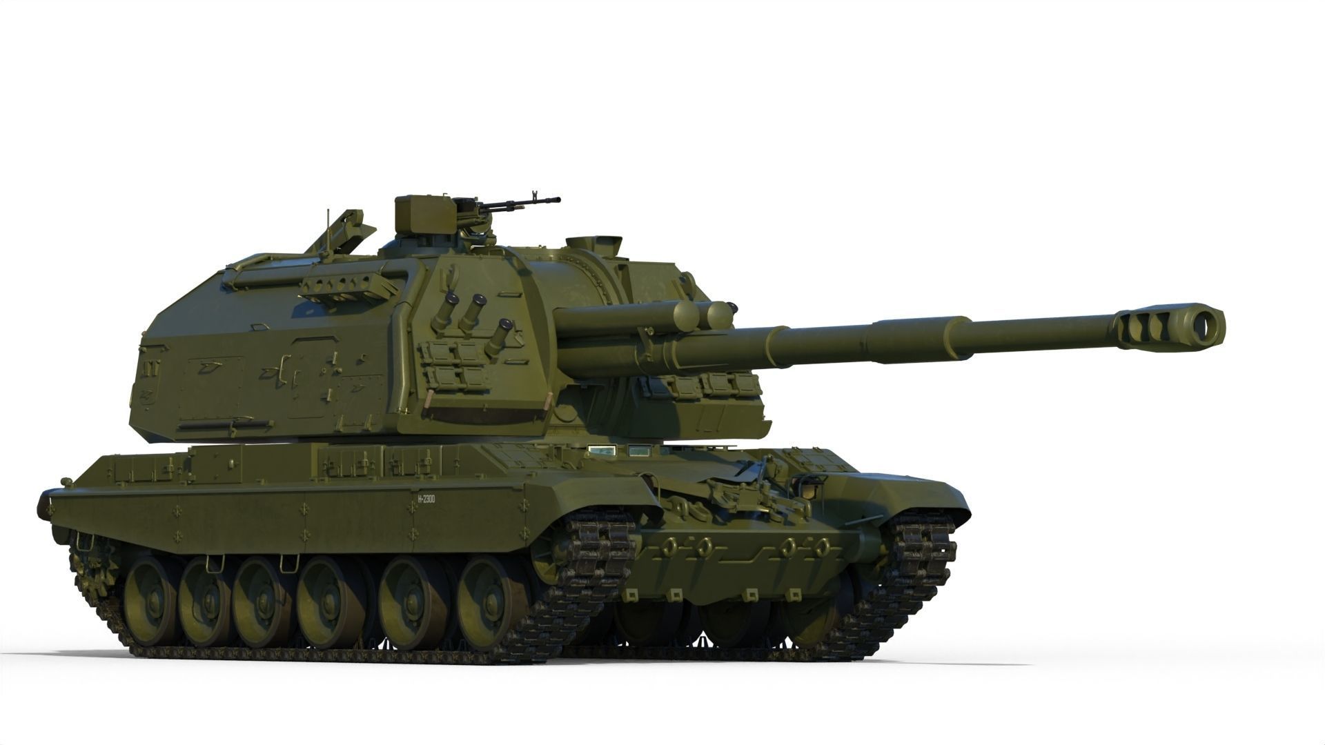 Msta-S 2S19 Self-propelled howitzer 3D model_1