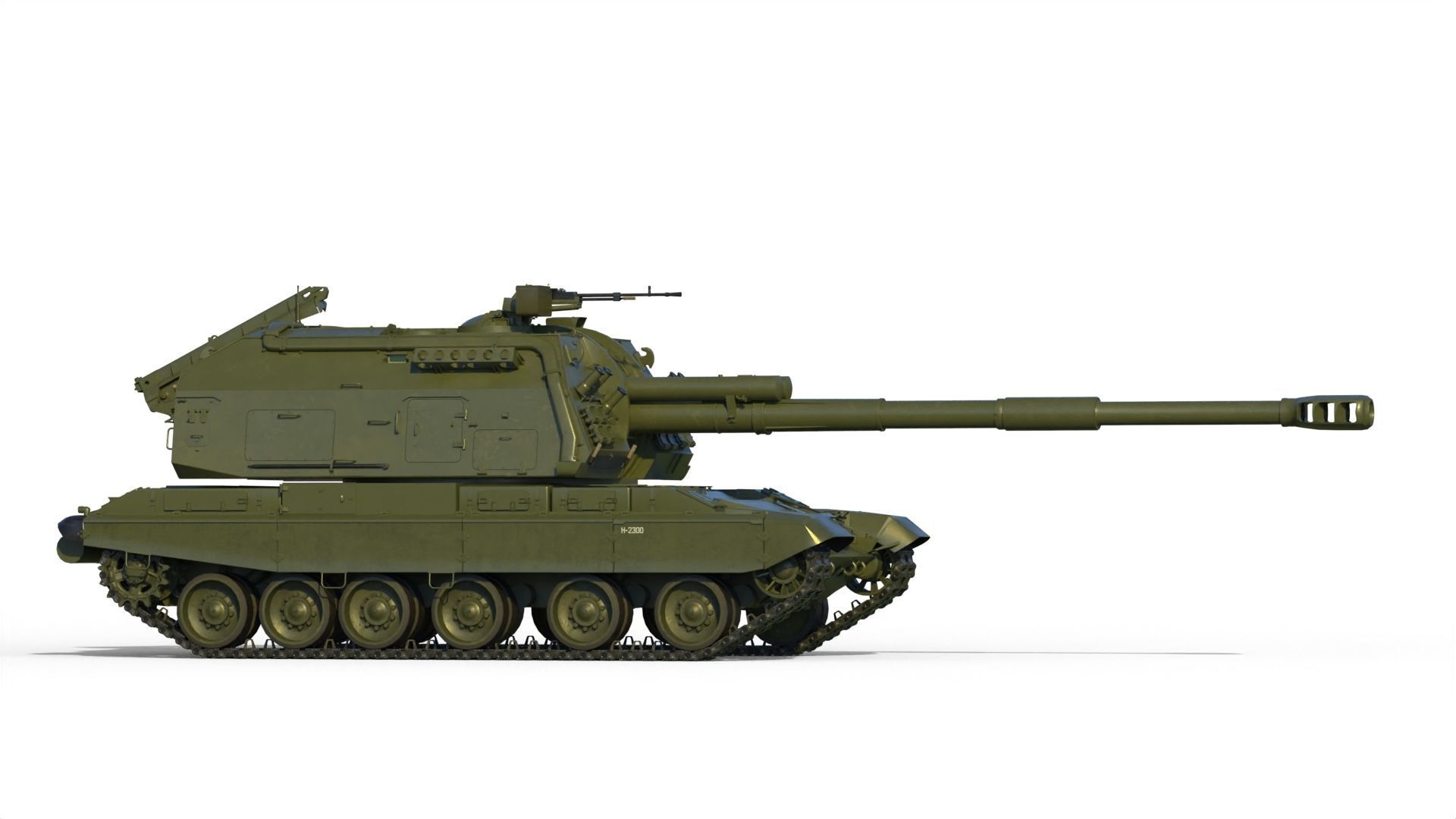 Msta-S 2S19 Self-propelled howitzer 3D model_10