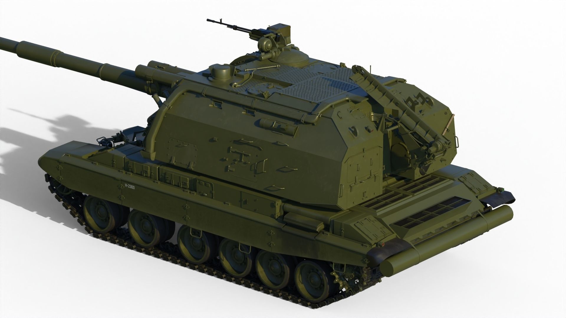 Msta-S 2S19 Self-propelled howitzer 3D model_16