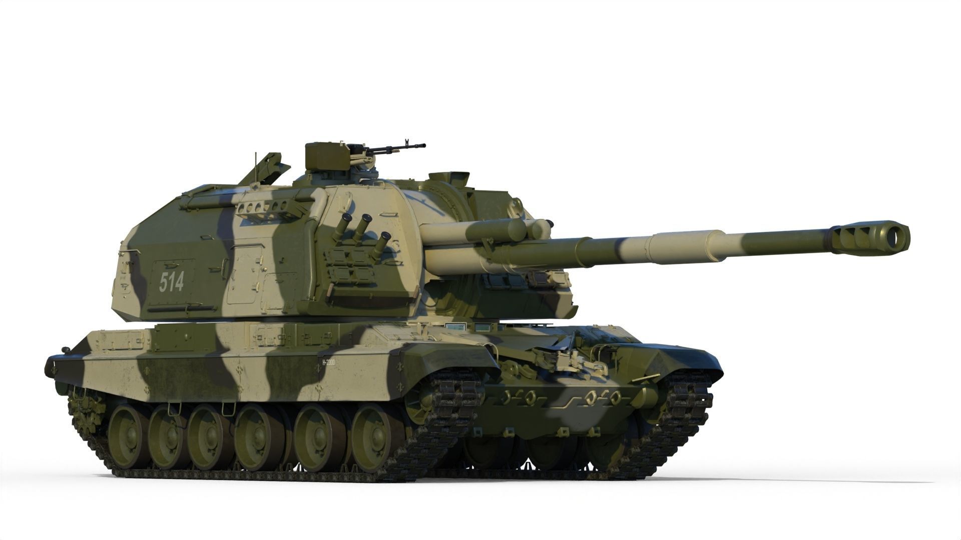 Msta-S 2S19 Self-propelled howitzer 3D model_3