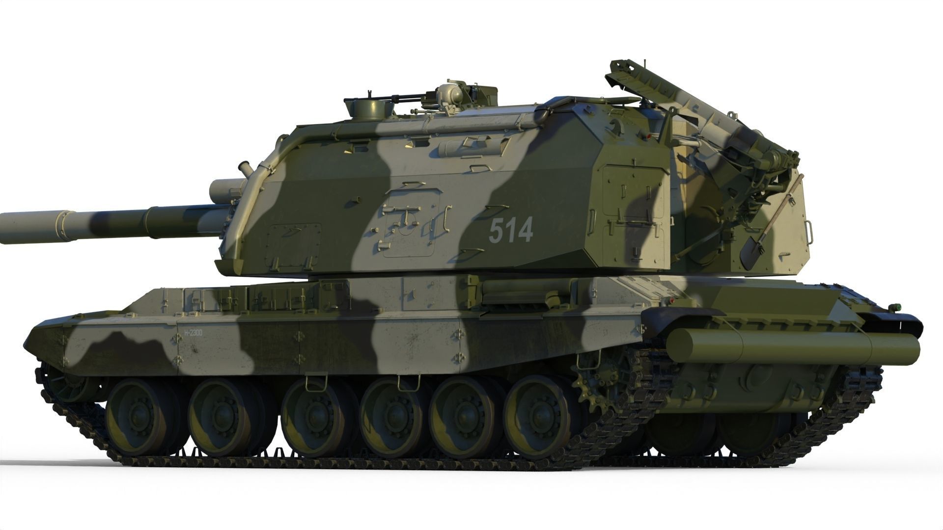 Msta-S 2S19 Self-propelled howitzer 3D model_7