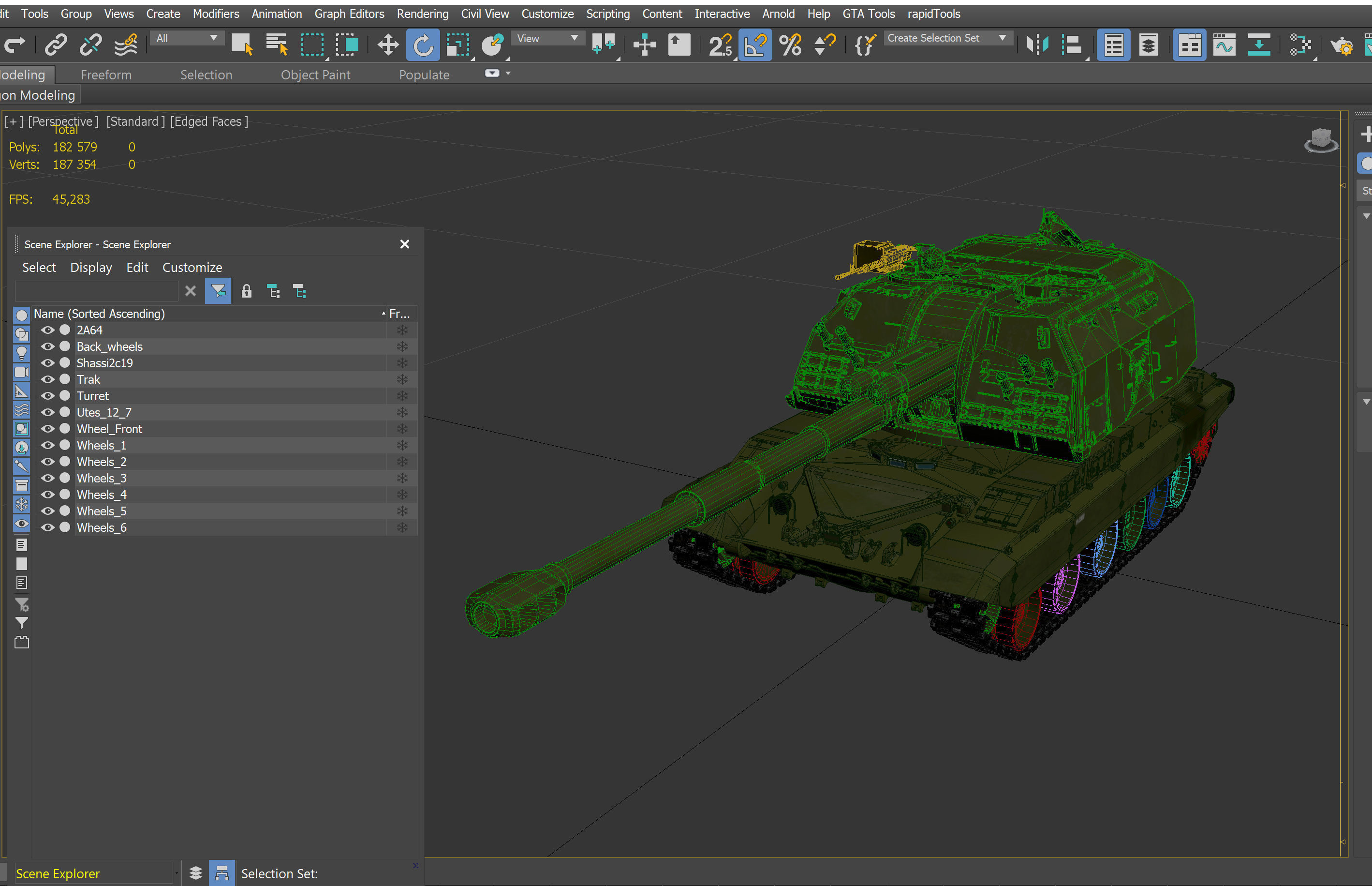 Msta-S 2S19 Self-propelled howitzer 3D model_20