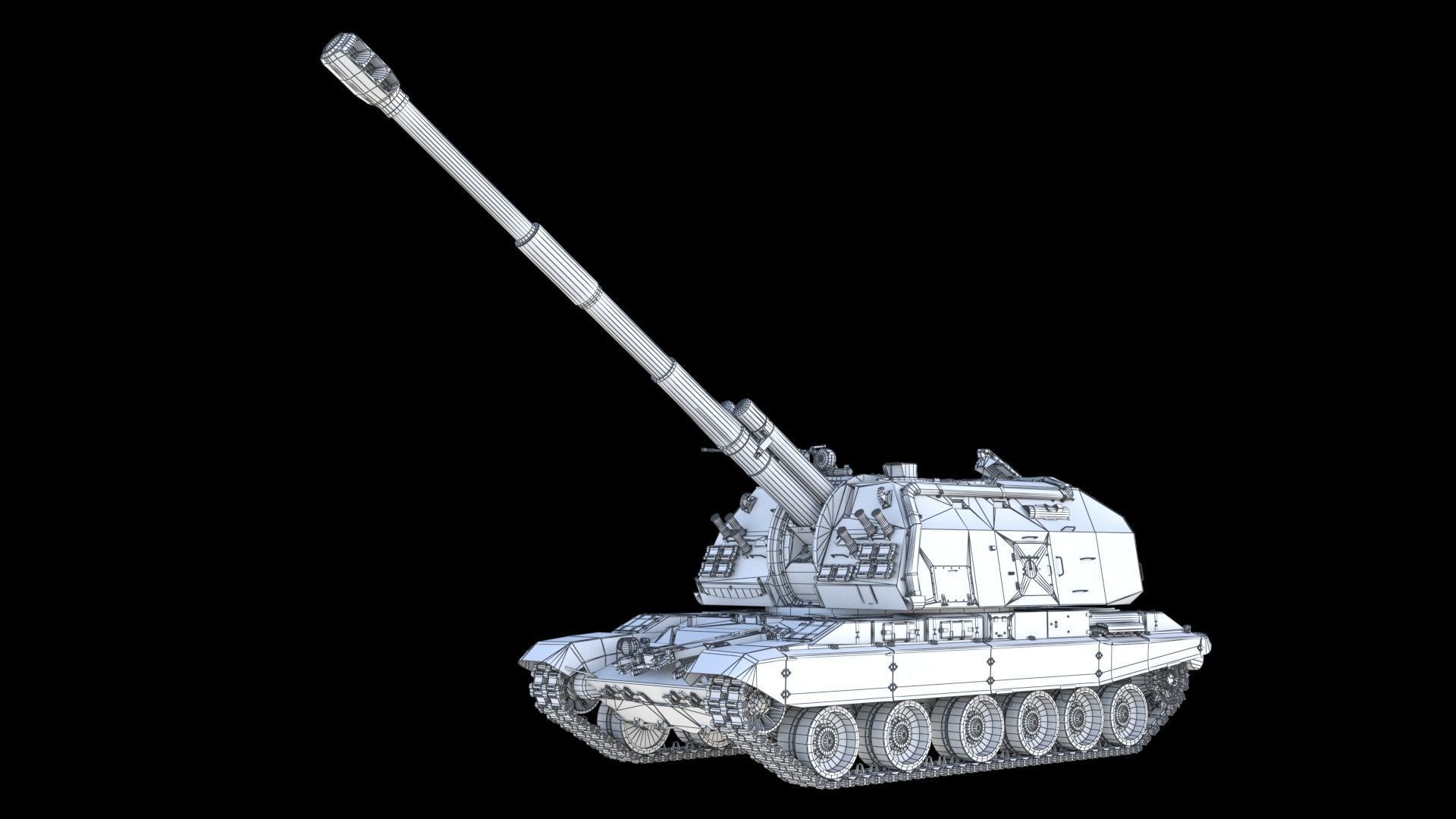 Msta-S 2S19 Self-propelled howitzer 3D model_27