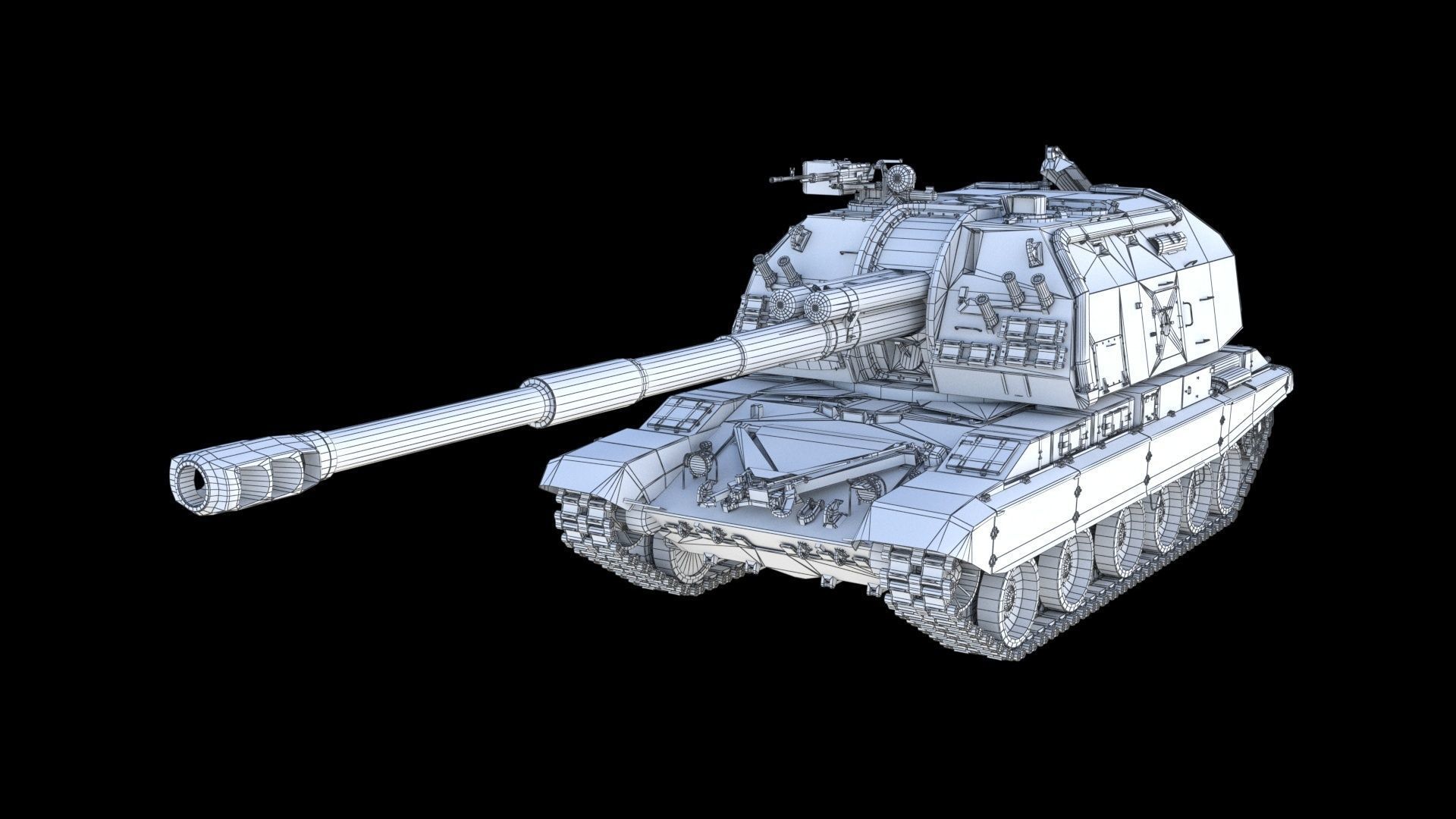 Msta-S 2S19 Self-propelled howitzer 3D model_22