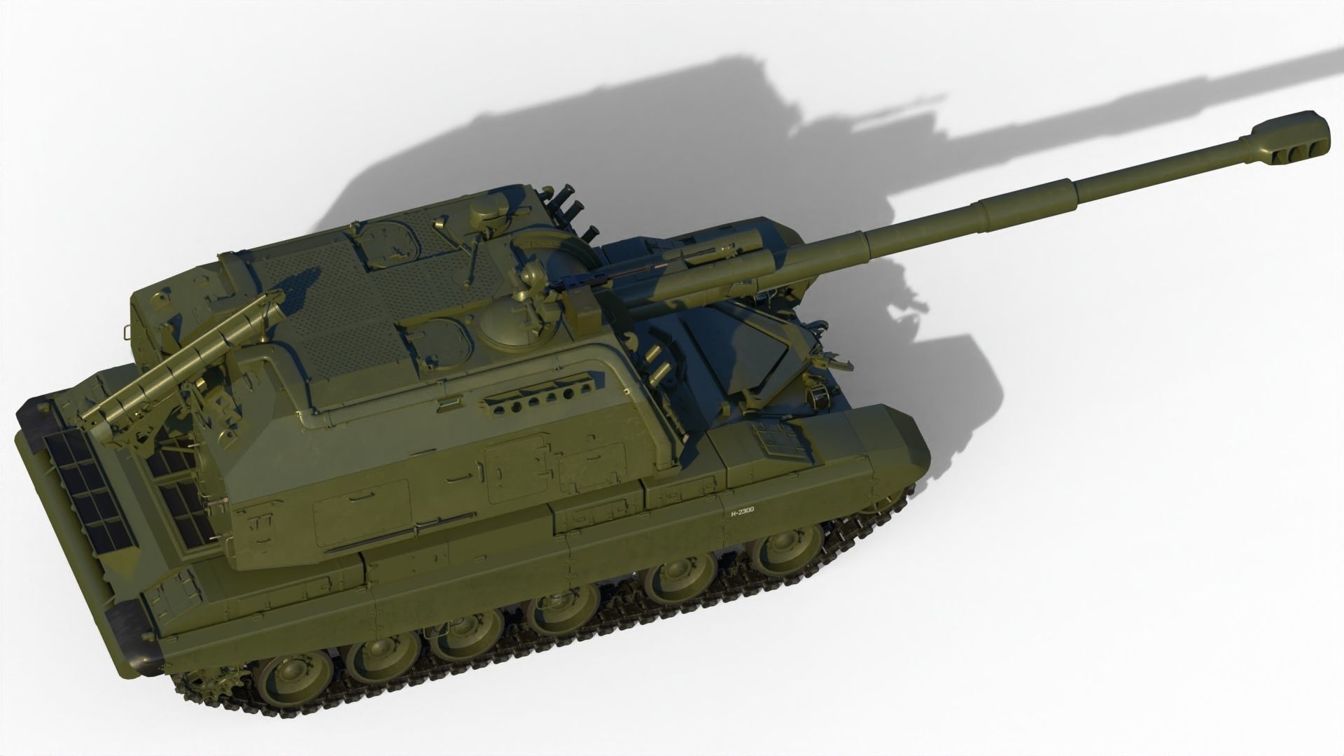 Msta-S 2S19 Self-propelled howitzer 3D model_17
