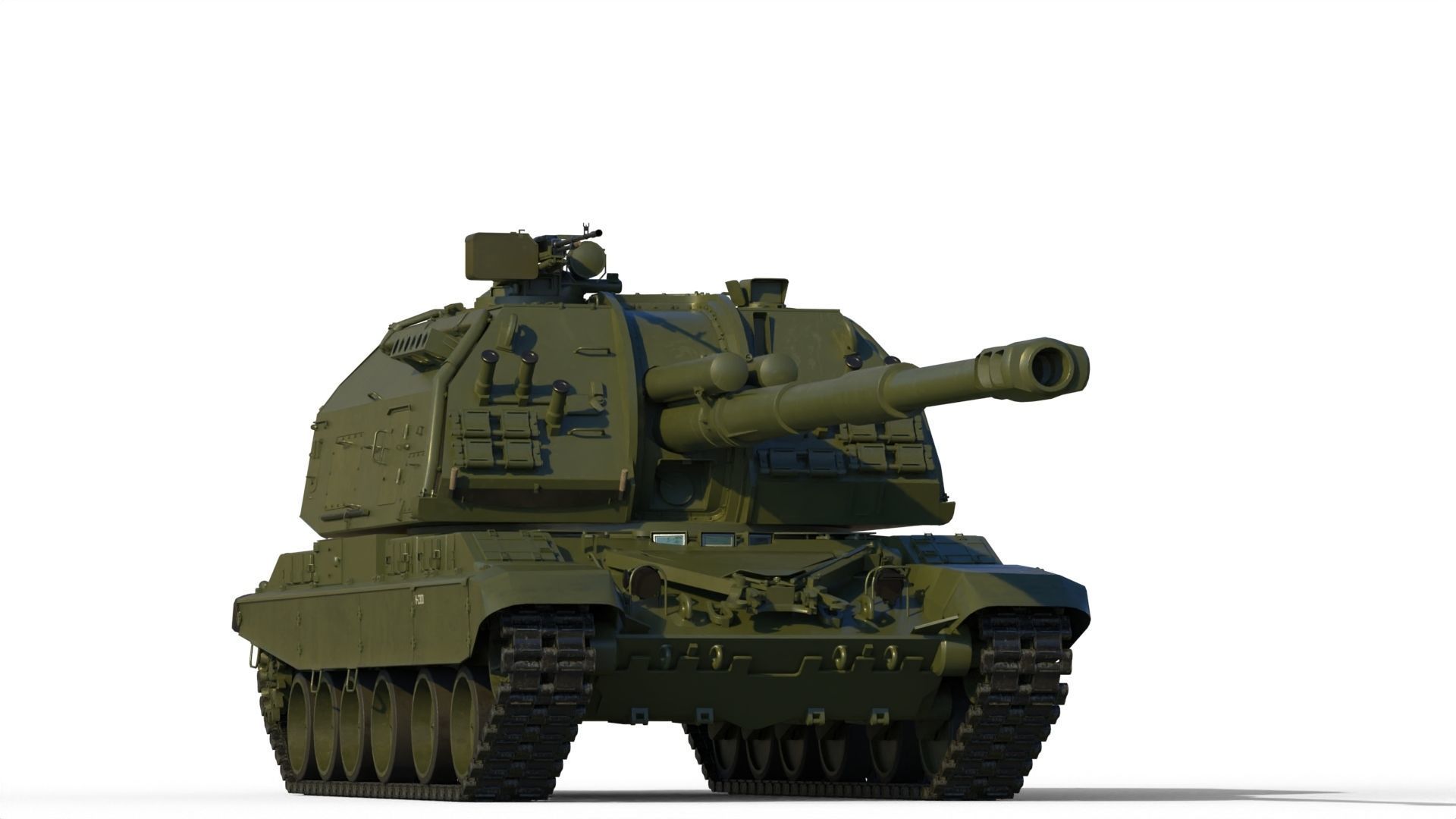 Msta-S 2S19 Self-propelled howitzer 3D model_11