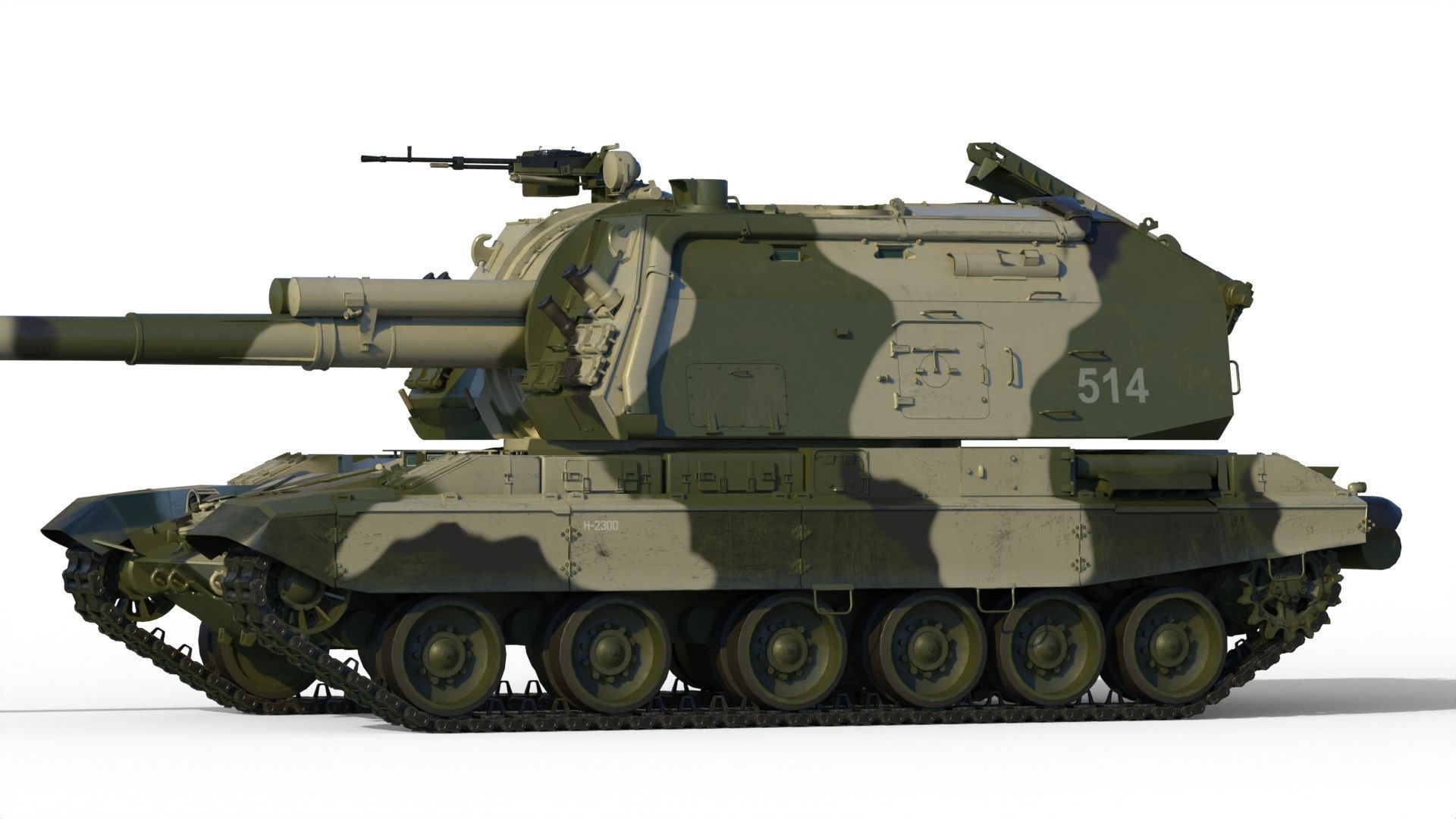 Msta-S 2S19 Self-propelled howitzer 3D model_6