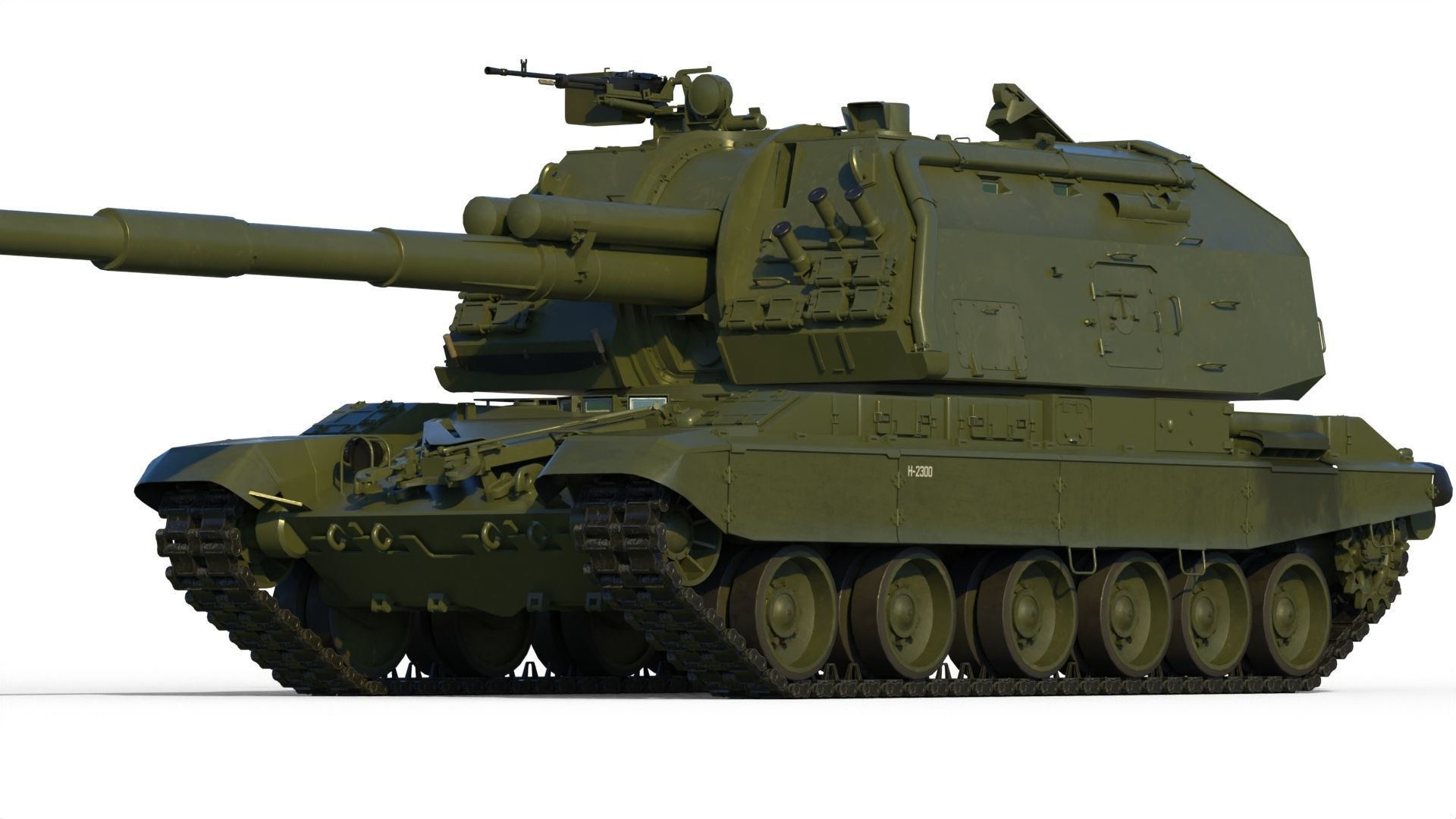 Msta-S 2S19 Self-propelled howitzer 3D model_14