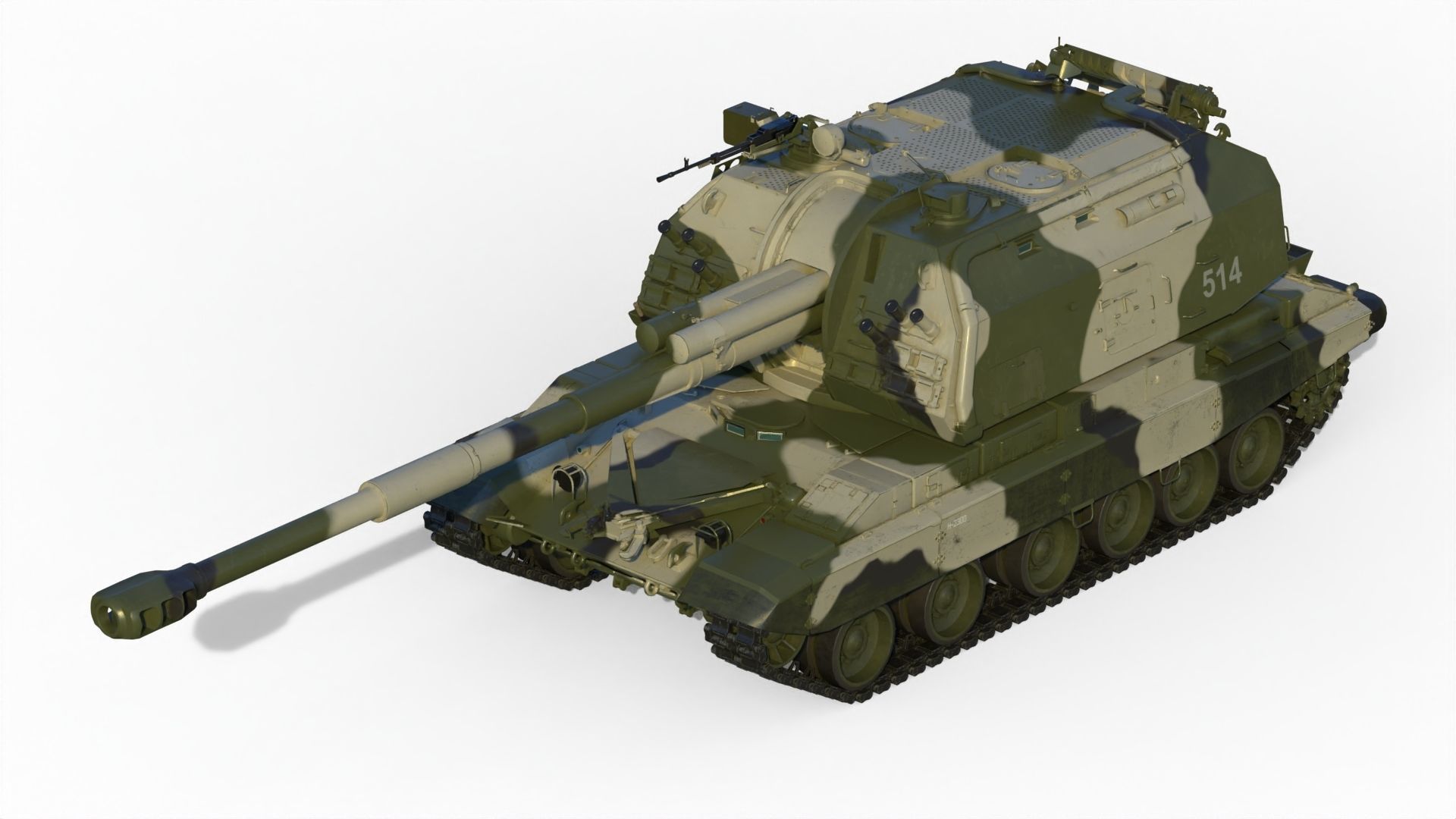 Msta-S 2S19 Self-propelled howitzer 3D model_5