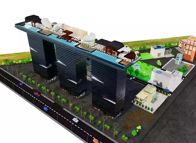 BHUTANI ALPHATHUM TOWER 3D BUILDING NOIDA INDIA