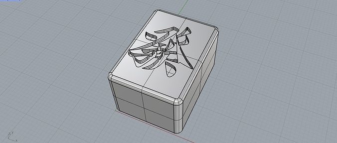 Mahjong tile Green Dragon 3dm 3D print model