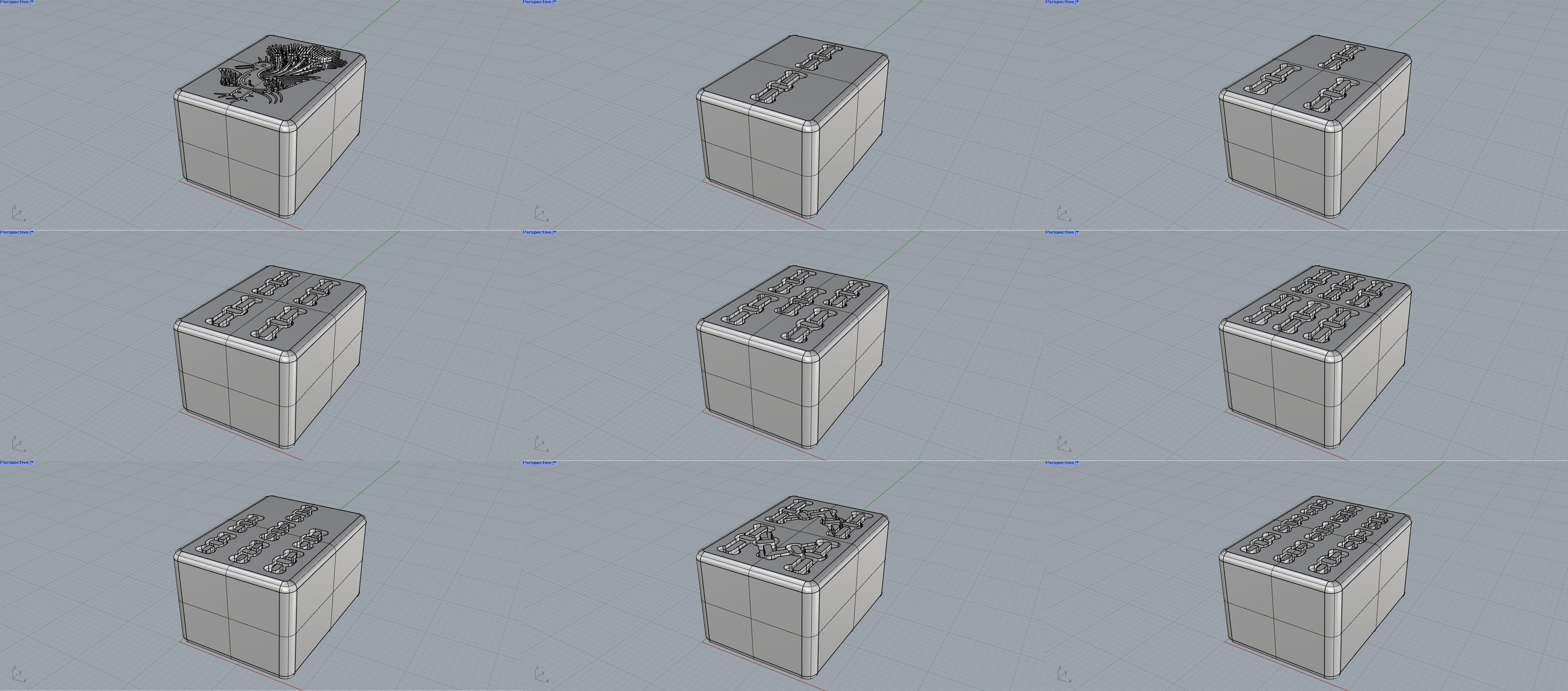 Mahjong tile Green Dragon 3dm 3D print model_5