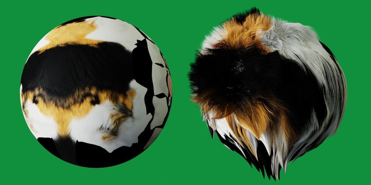 Calico Tricolor Cat Low-poly 3D model_9