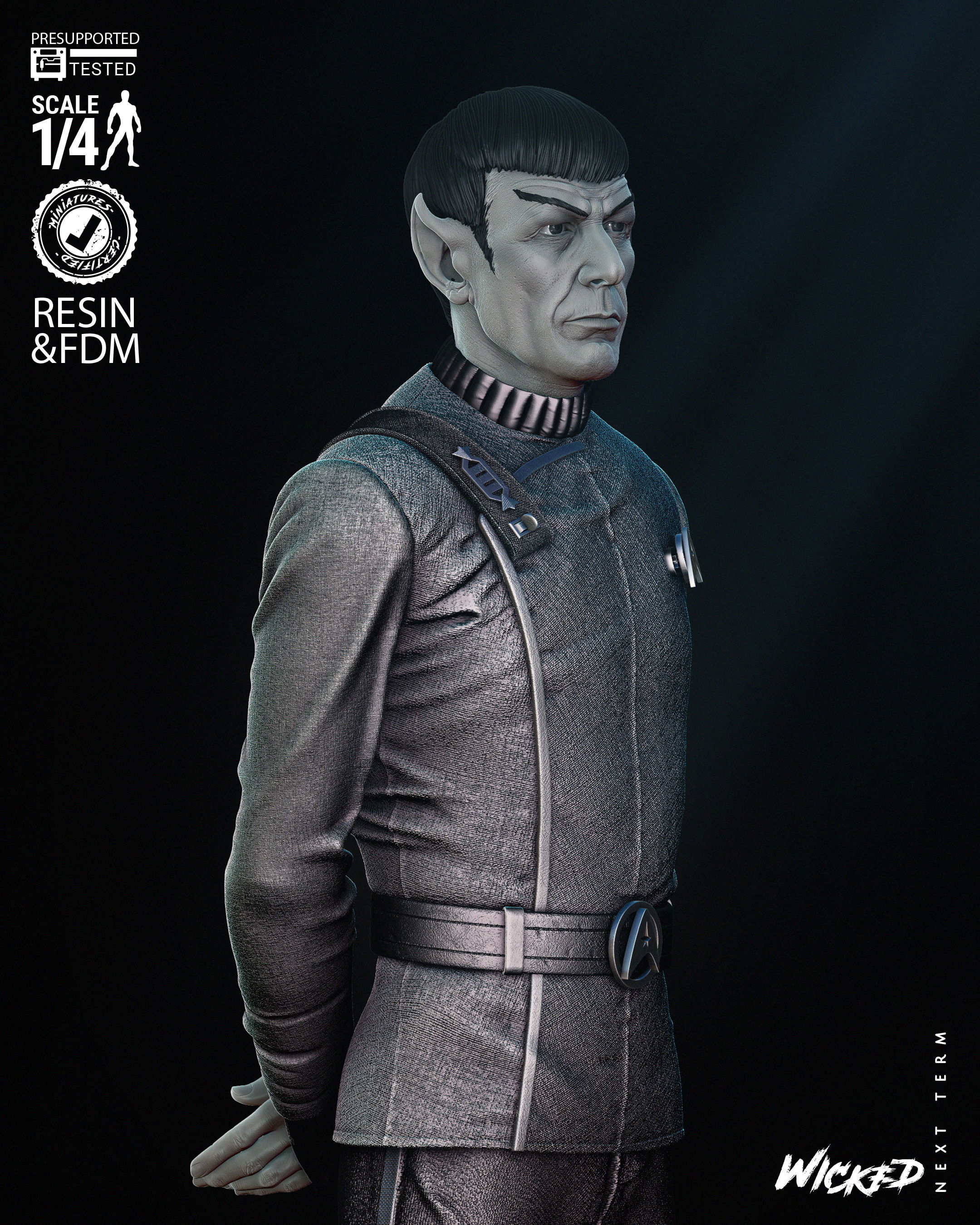 Wicked Movies Spock Bust 3D print model 3D print model_22