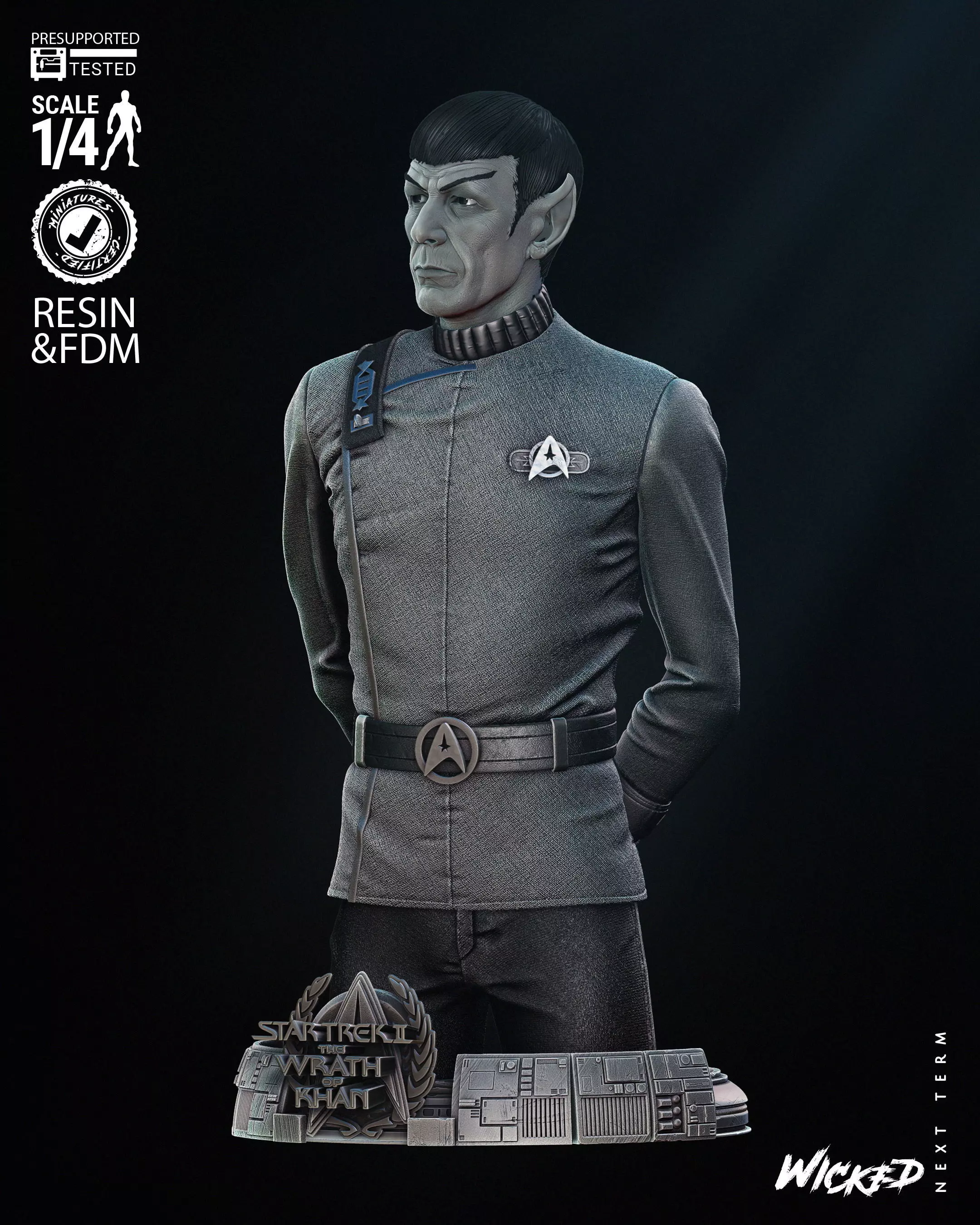 Wicked Movies Spock Bust 3D print model 3D print model_0