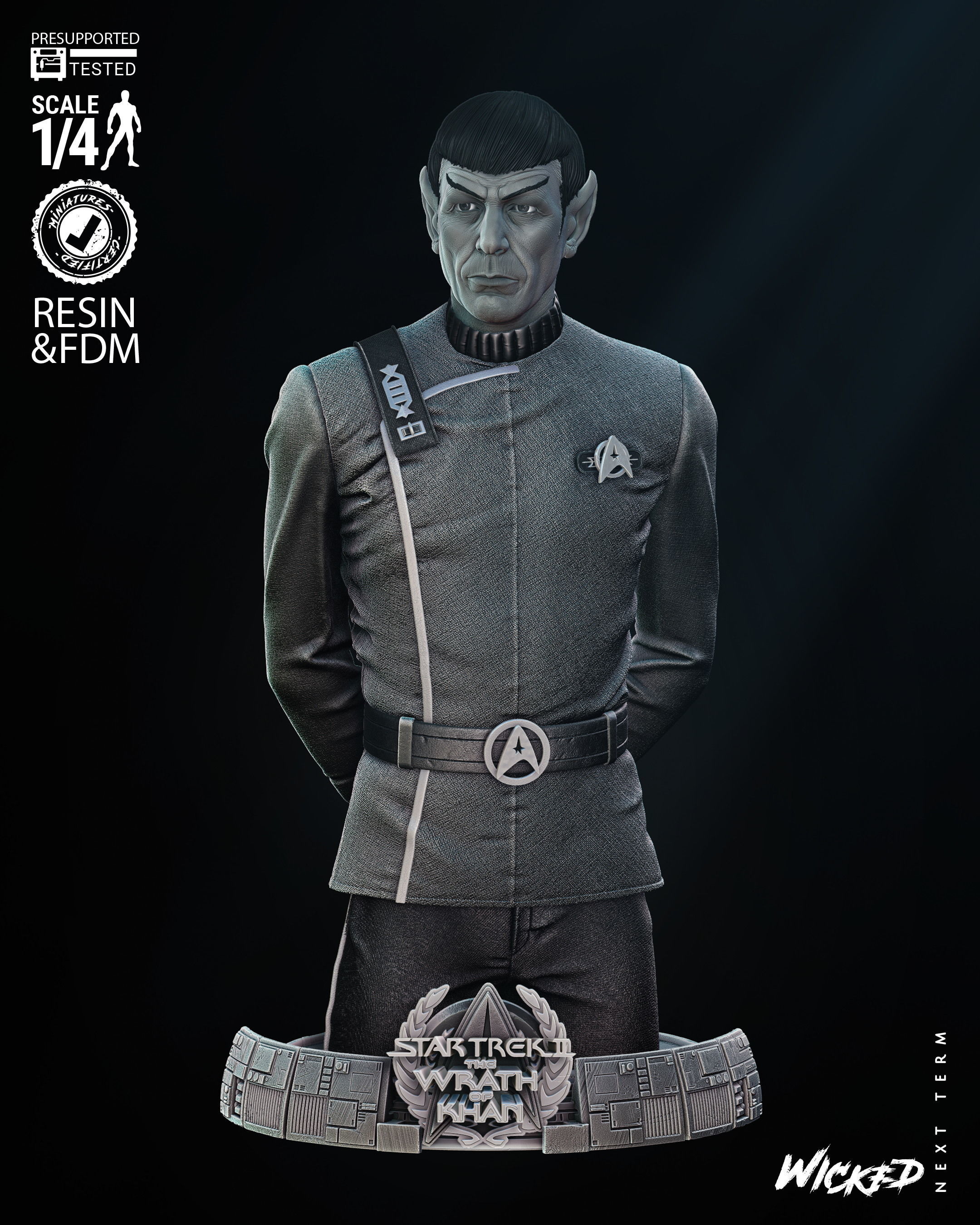 Wicked Movies Spock Bust 3D print model 3D print model_35