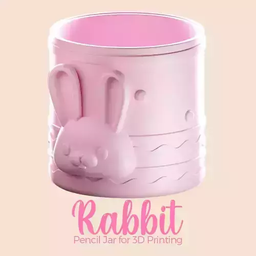 Rabbit Pencil Jar