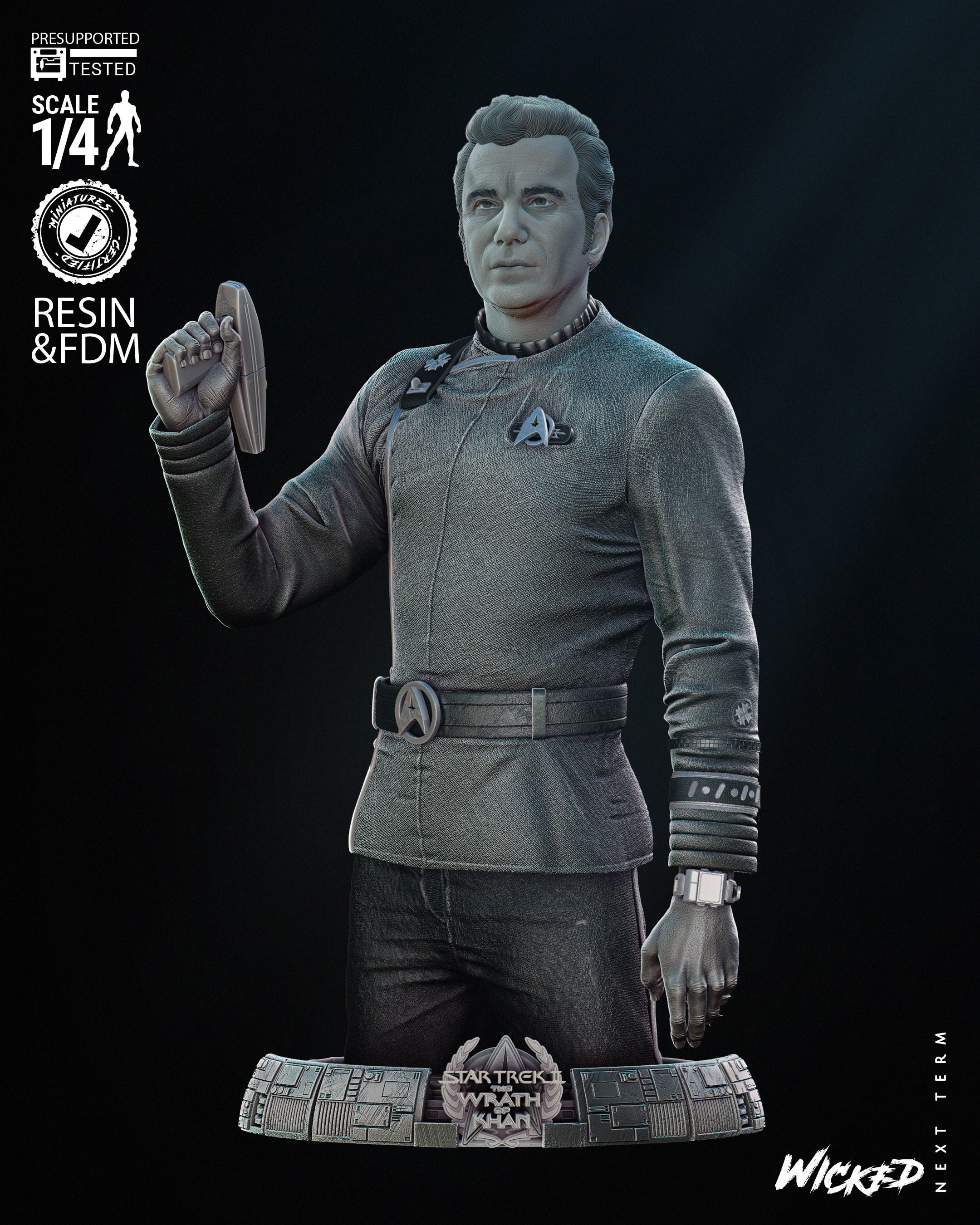 Wicked Movies Kirk Bust 3D print model 3D print model_9