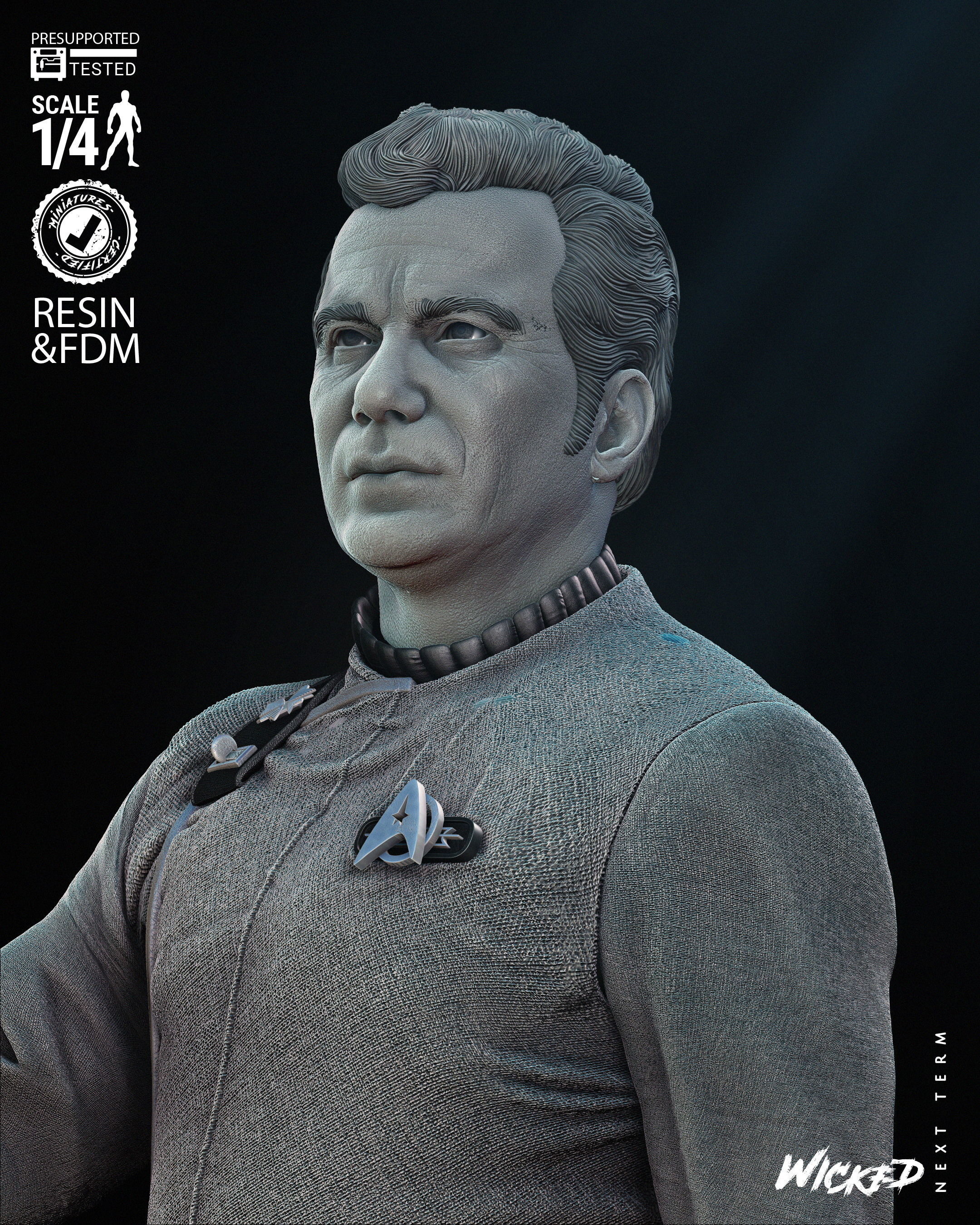 Wicked Movies Kirk Bust 3D print model 3D print model_24