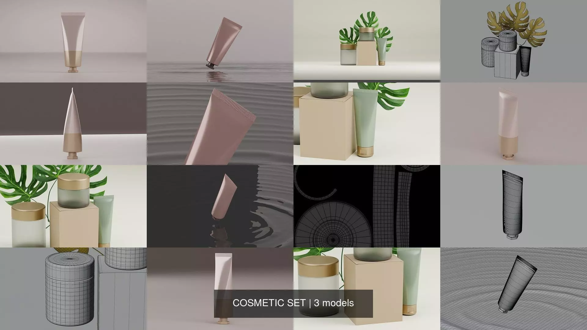 COSMETIC SET 3D Model Collection_0