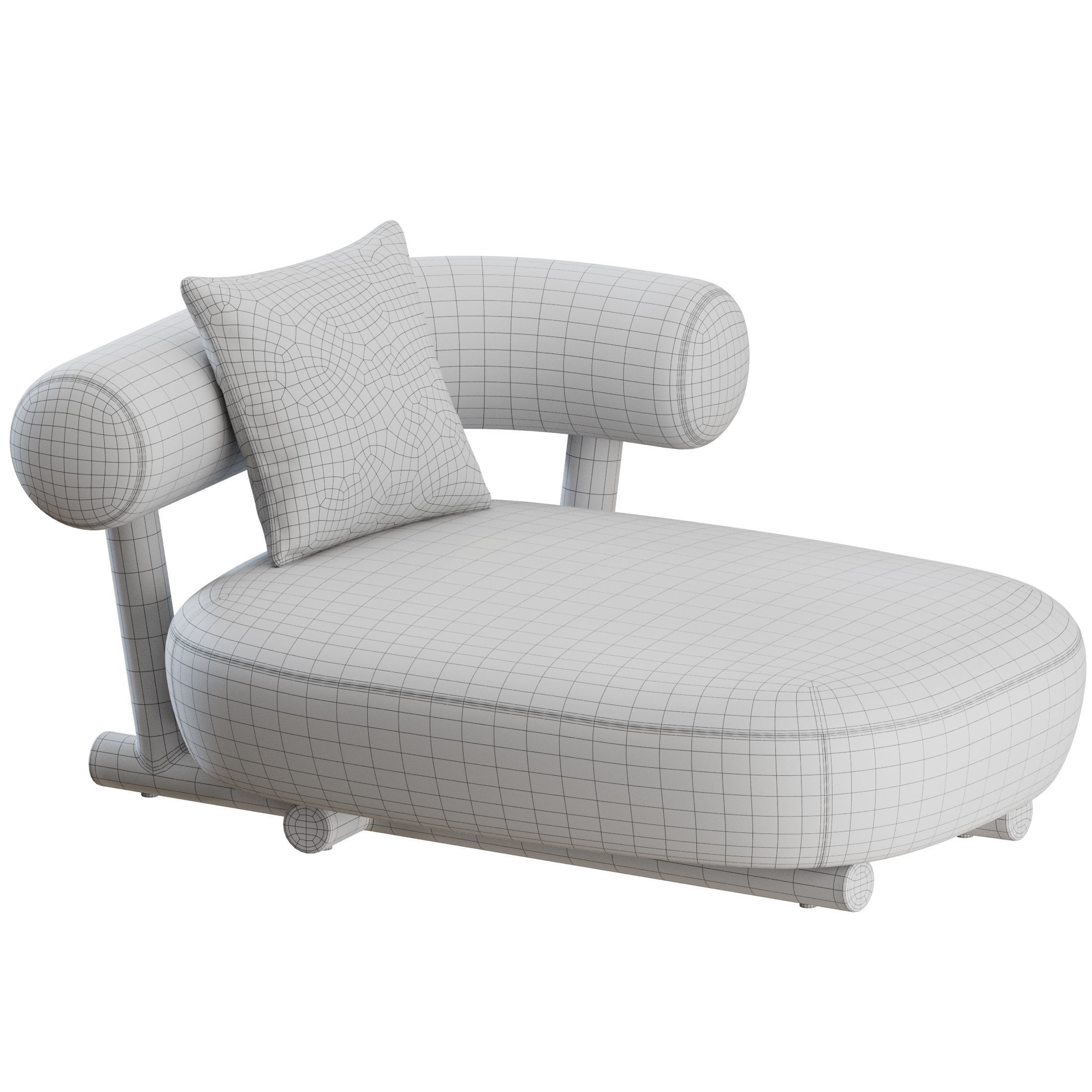 Pipe Chaise Lounge by Moroso 3D model_3