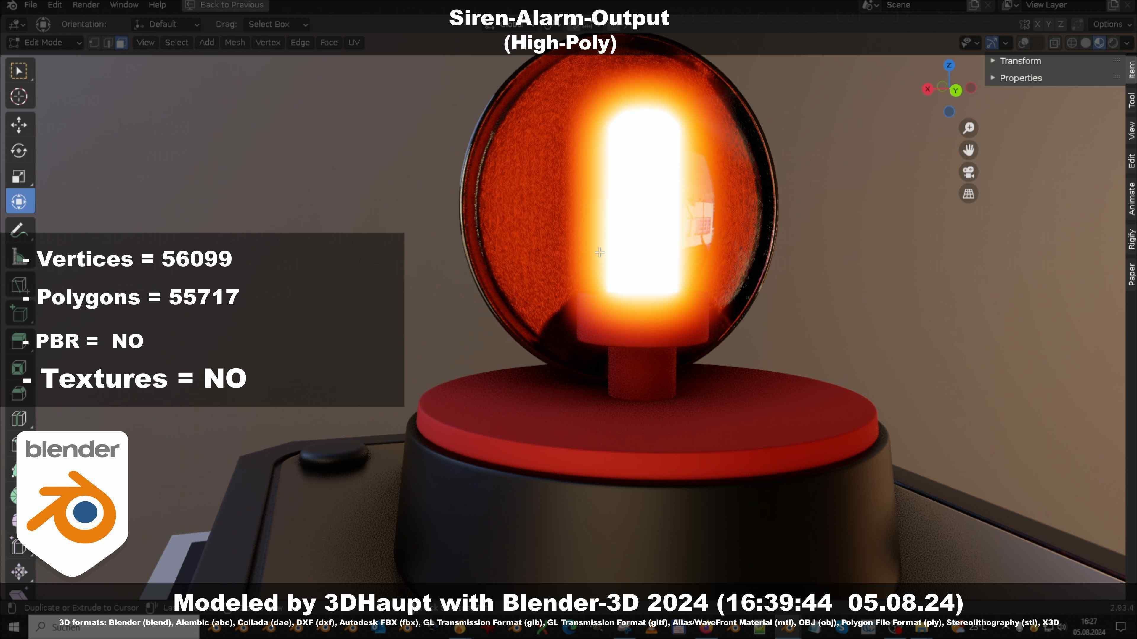 Siren-Alarm-1-Output-Module 3D model_46