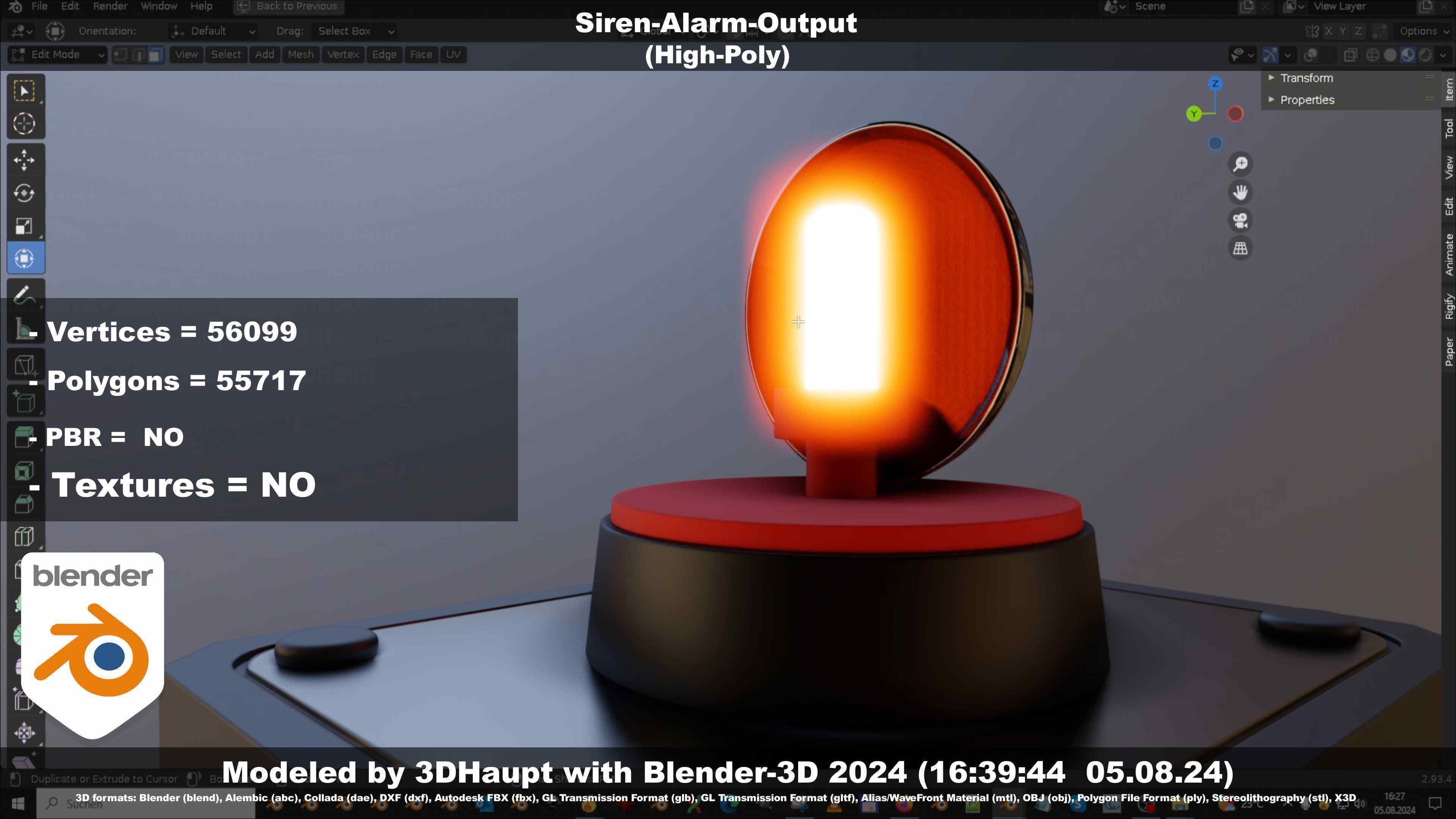 Siren-Alarm-1-Output-Module 3D model_47