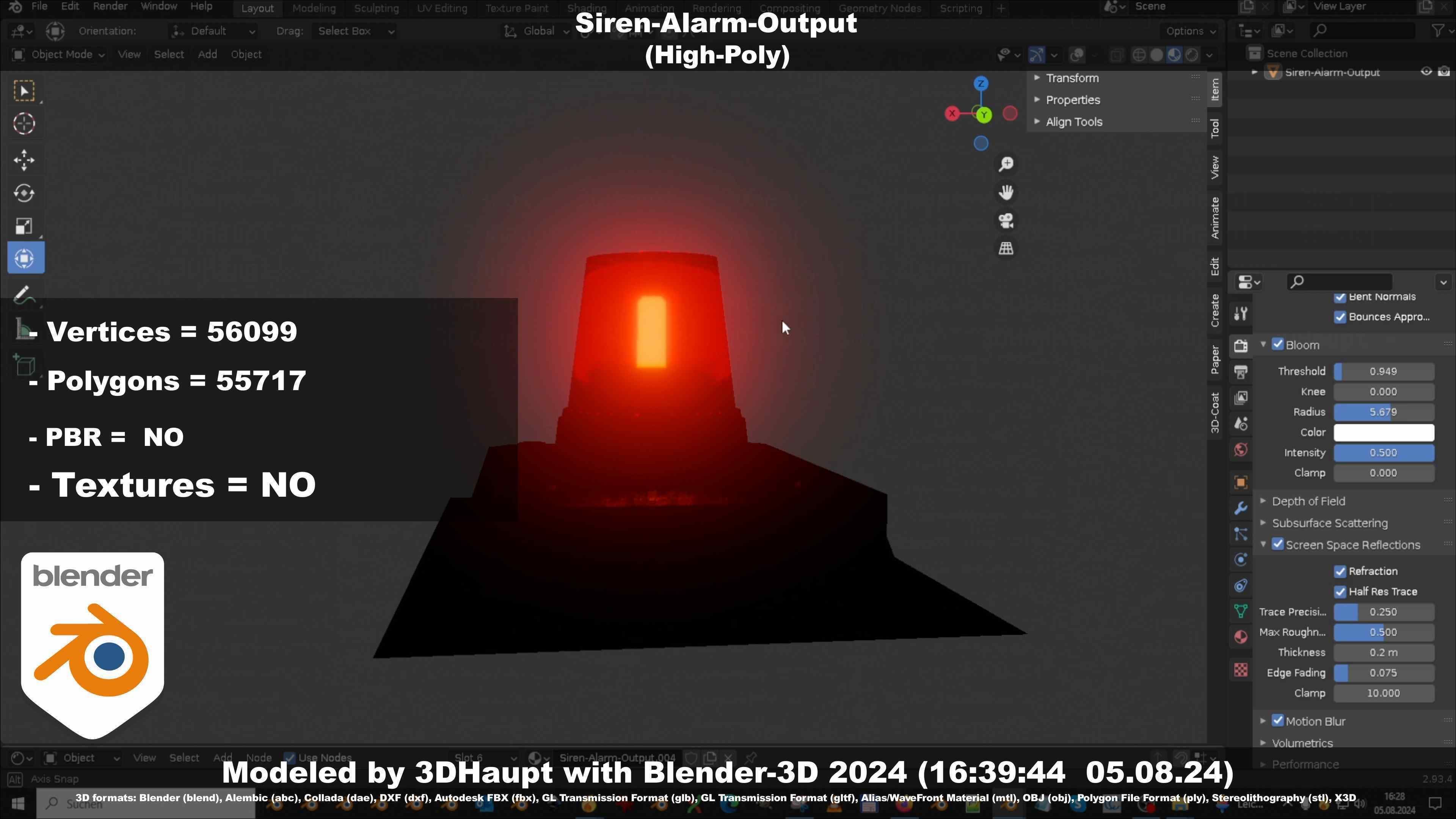 Siren-Alarm-1-Output-Module 3D model_80