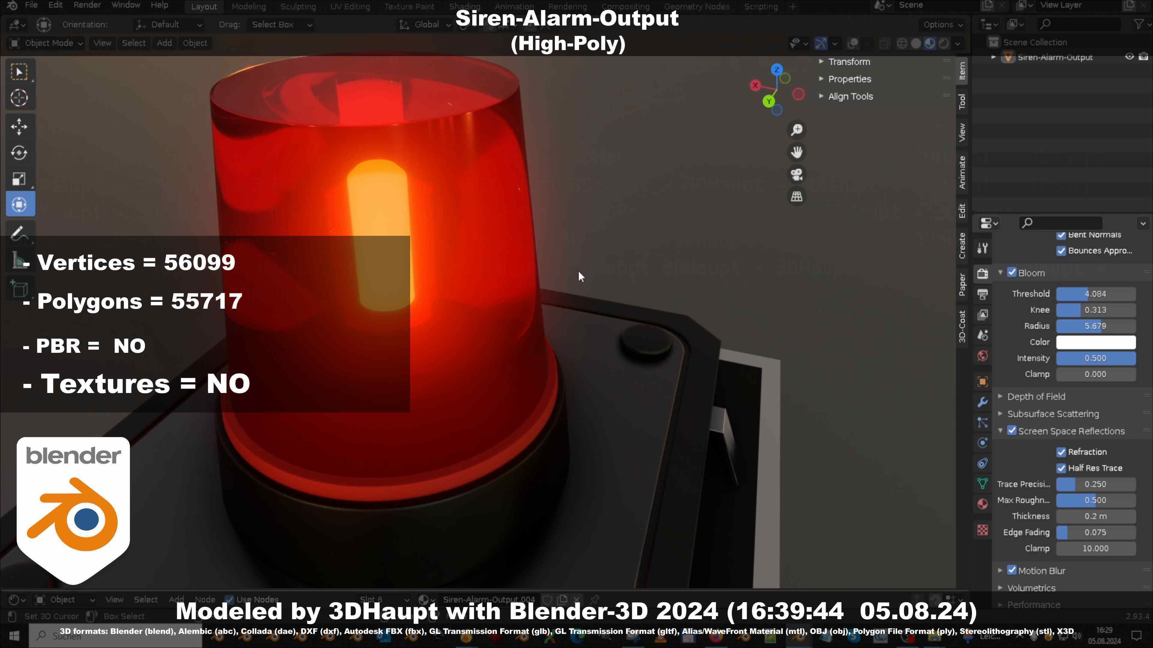 Siren-Alarm-1-Output-Module 3D model_20