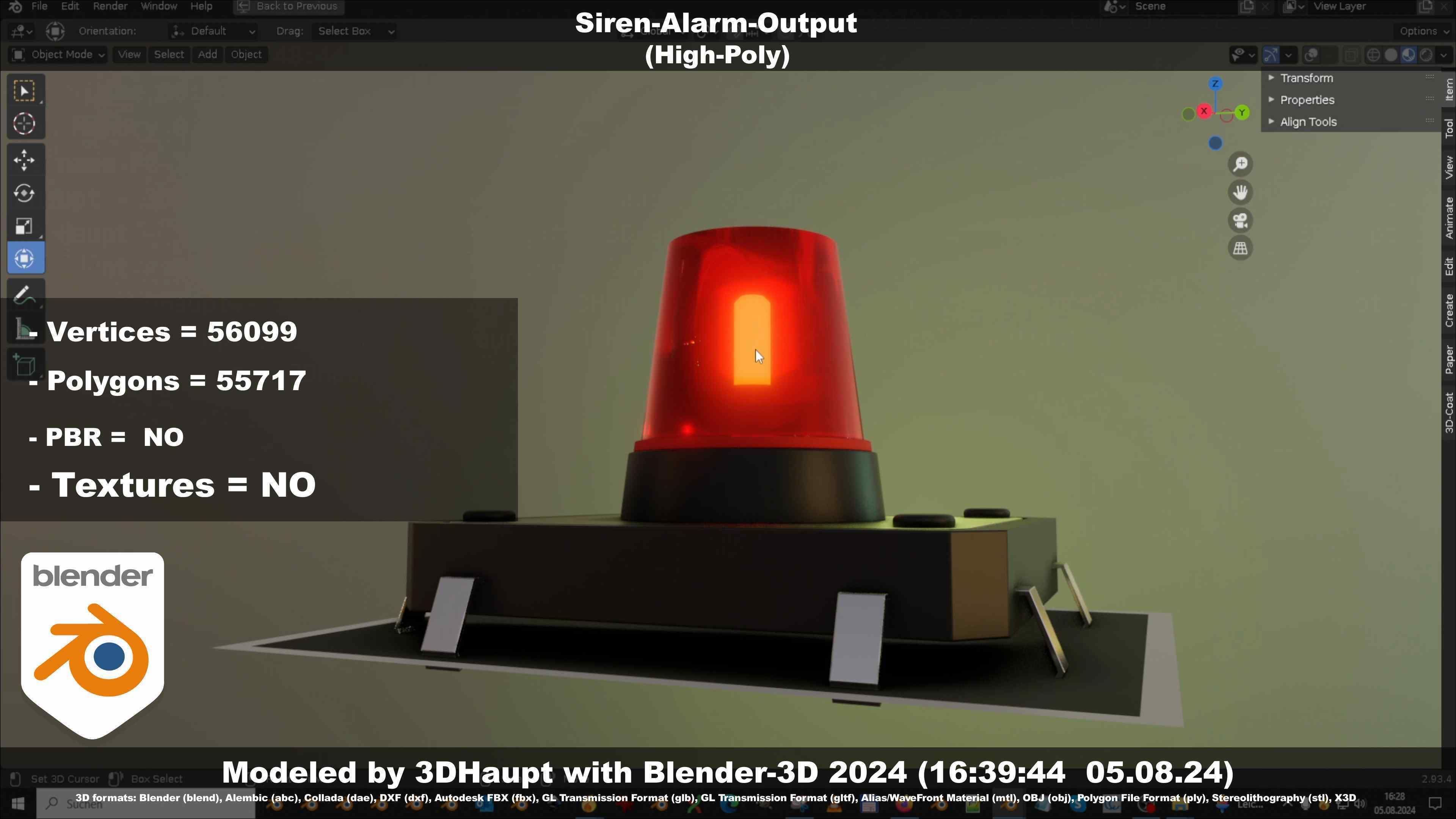 Siren-Alarm-1-Output-Module 3D model_63