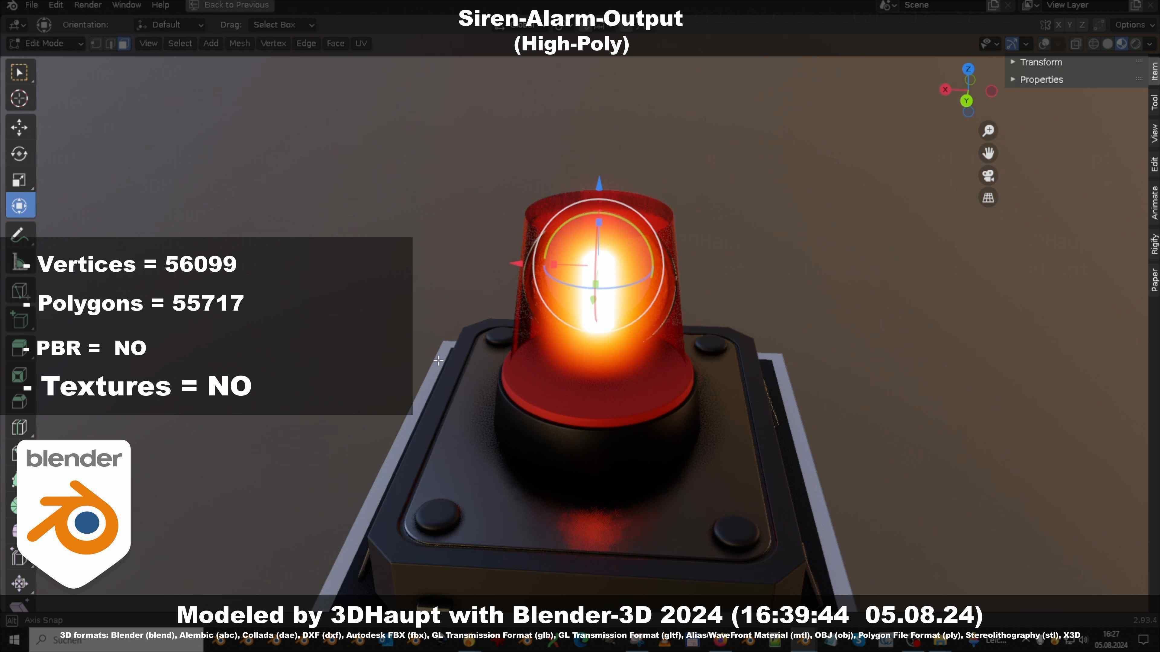 Siren-Alarm-1-Output-Module 3D model_142