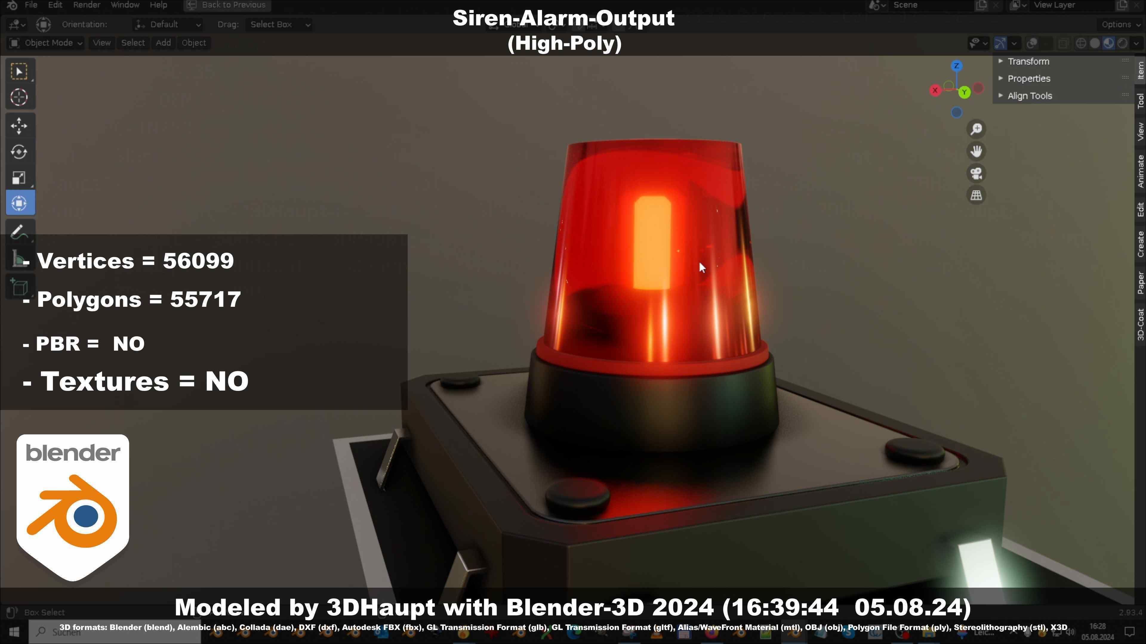 Siren-Alarm-1-Output-Module 3D model_111