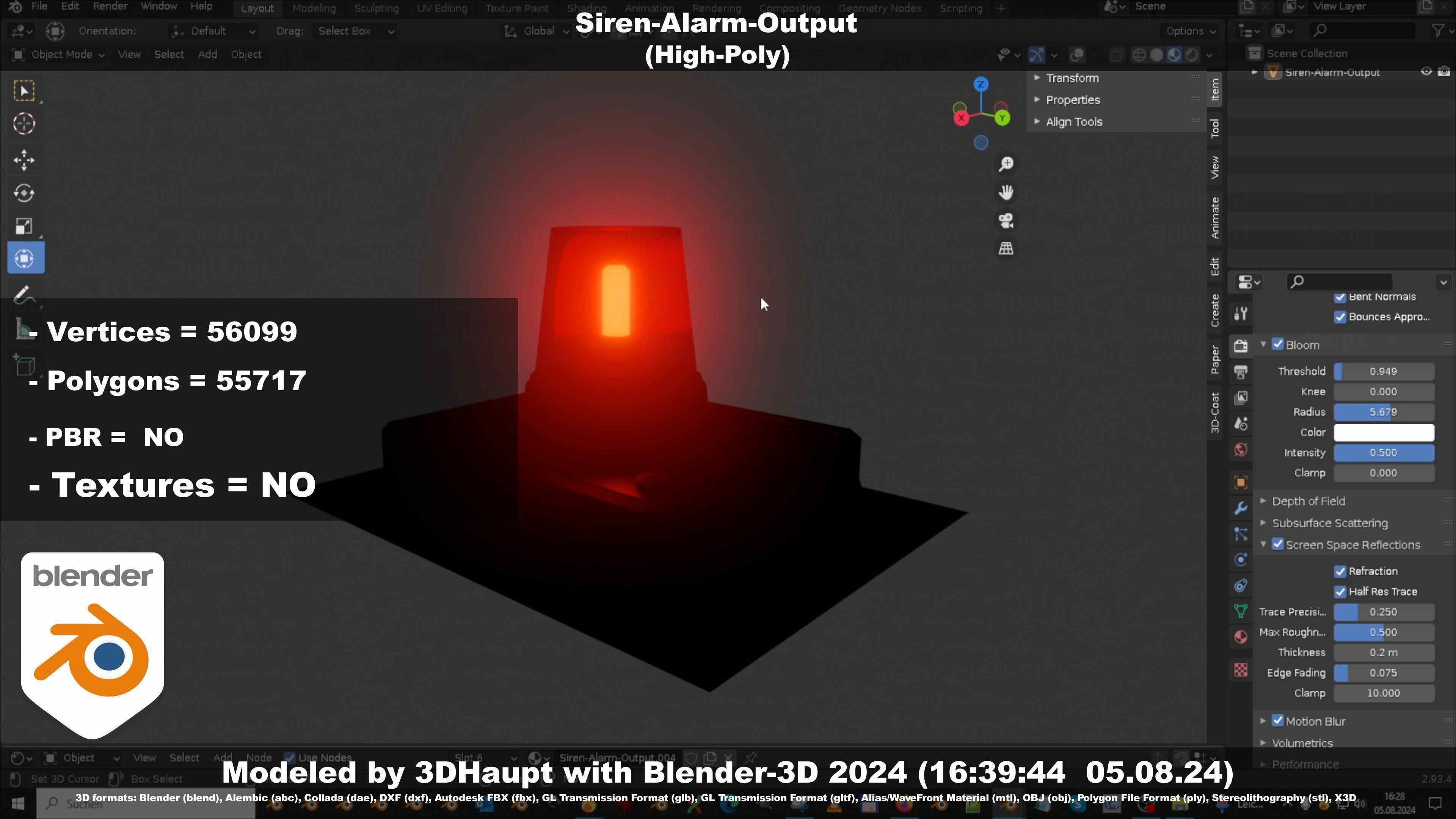 Siren-Alarm-1-Output-Module 3D model_81