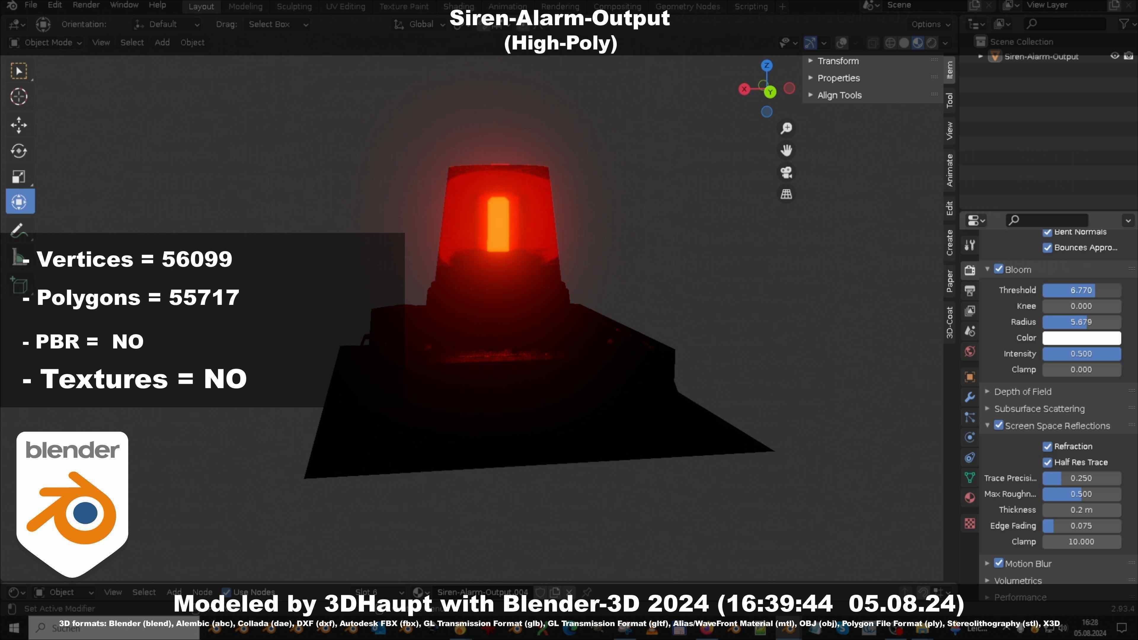 Siren-Alarm-1-Output-Module 3D model_71