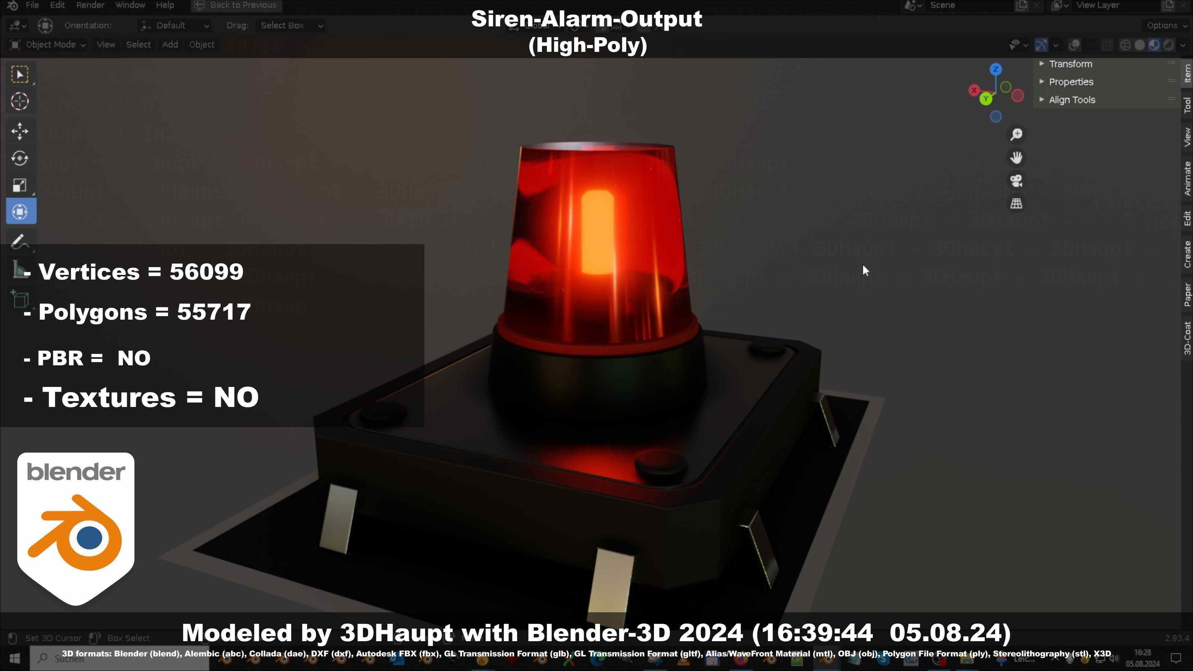 Siren-Alarm-1-Output-Module 3D model_56