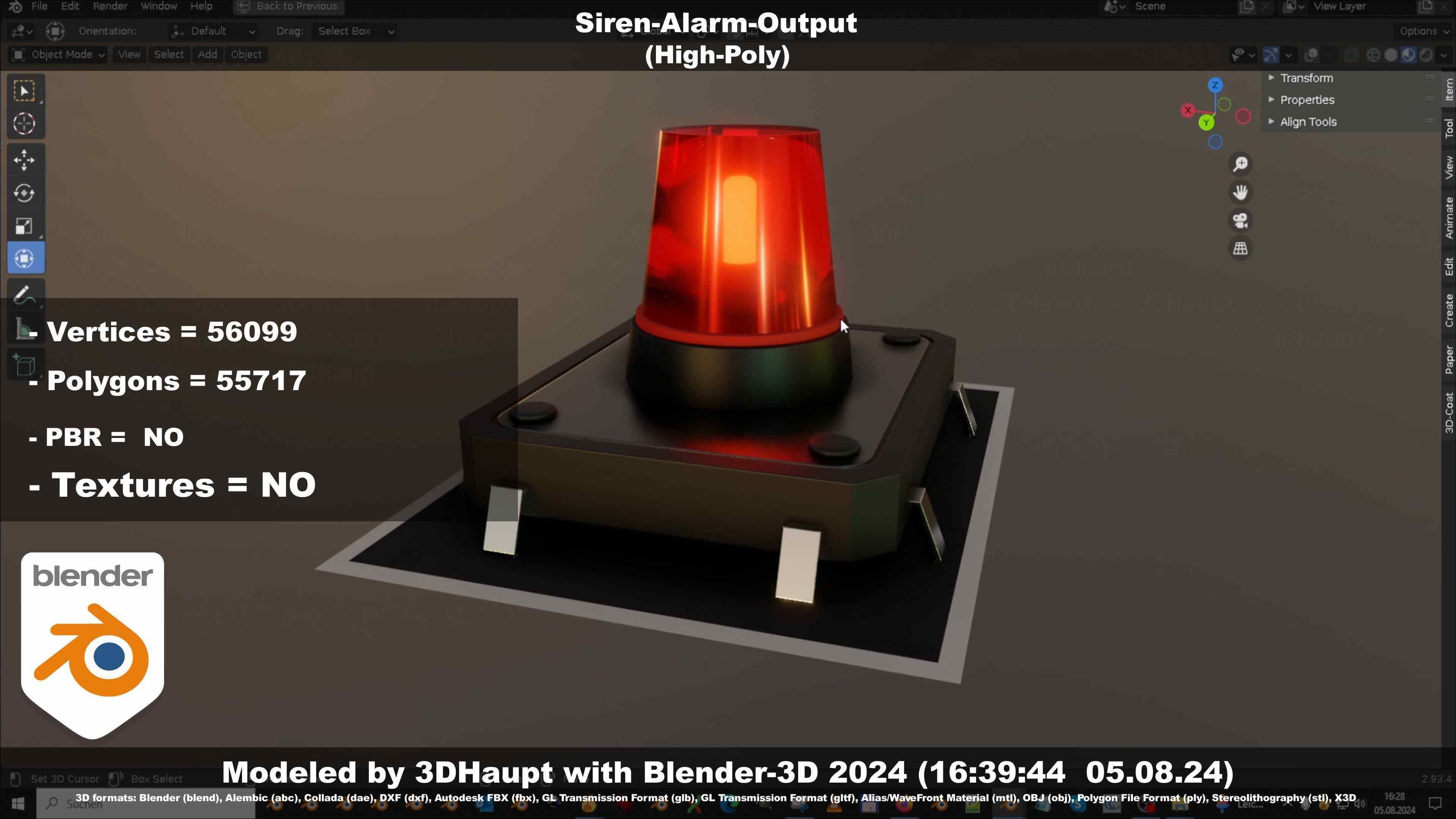 Siren-Alarm-1-Output-Module 3D model_15