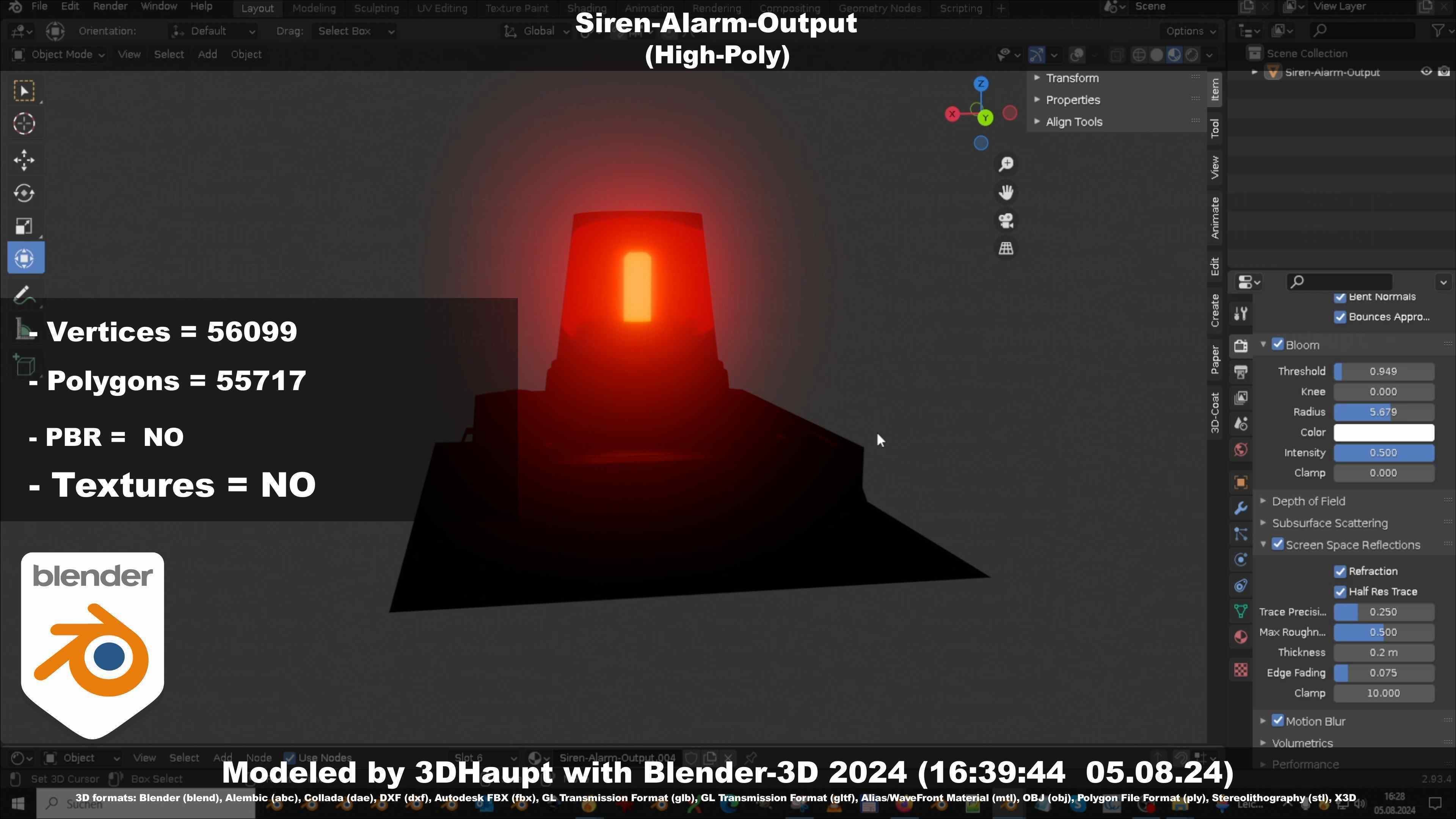 Siren-Alarm-1-Output-Module 3D model_73