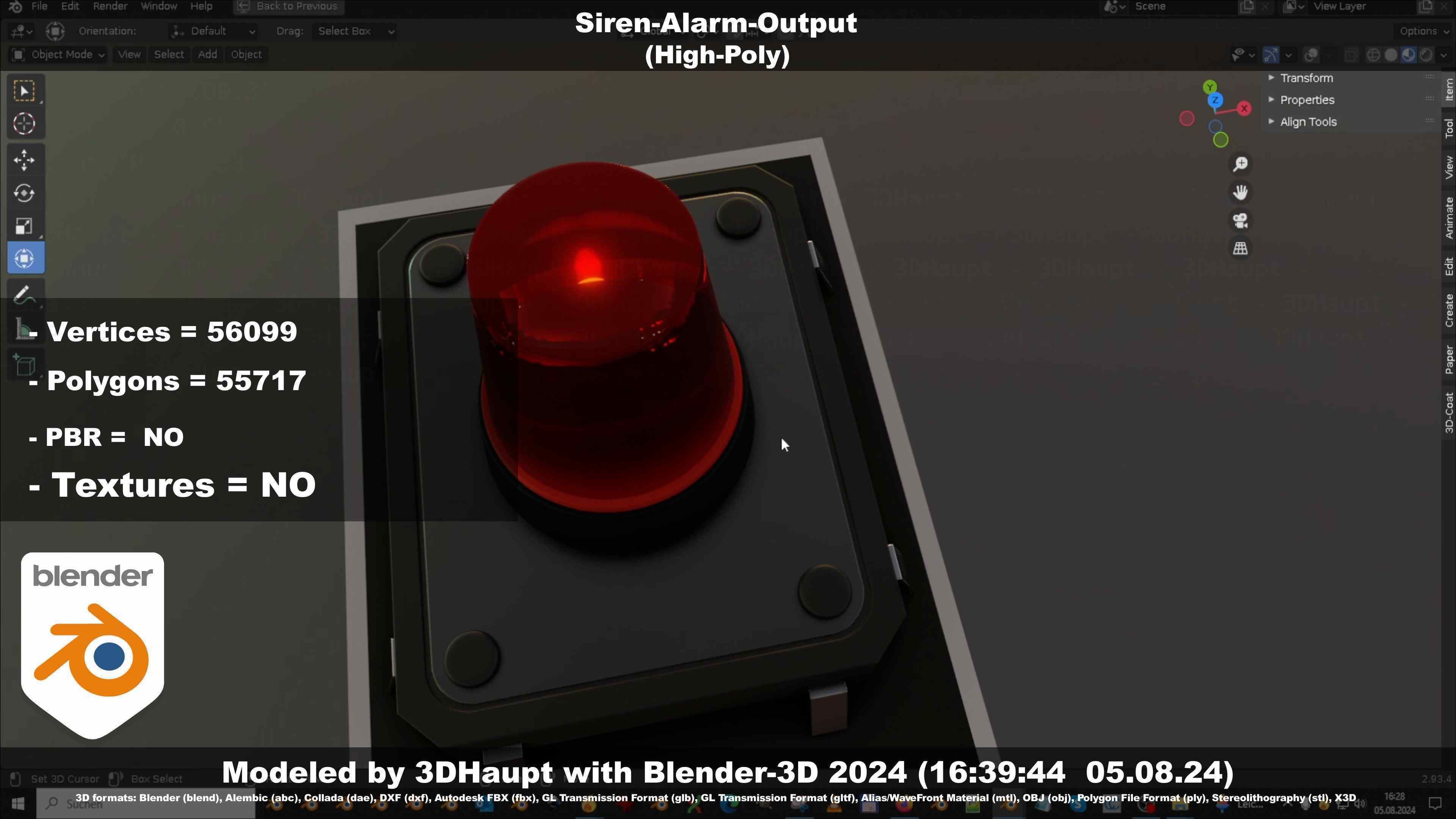 Siren-Alarm-1-Output-Module 3D model_62