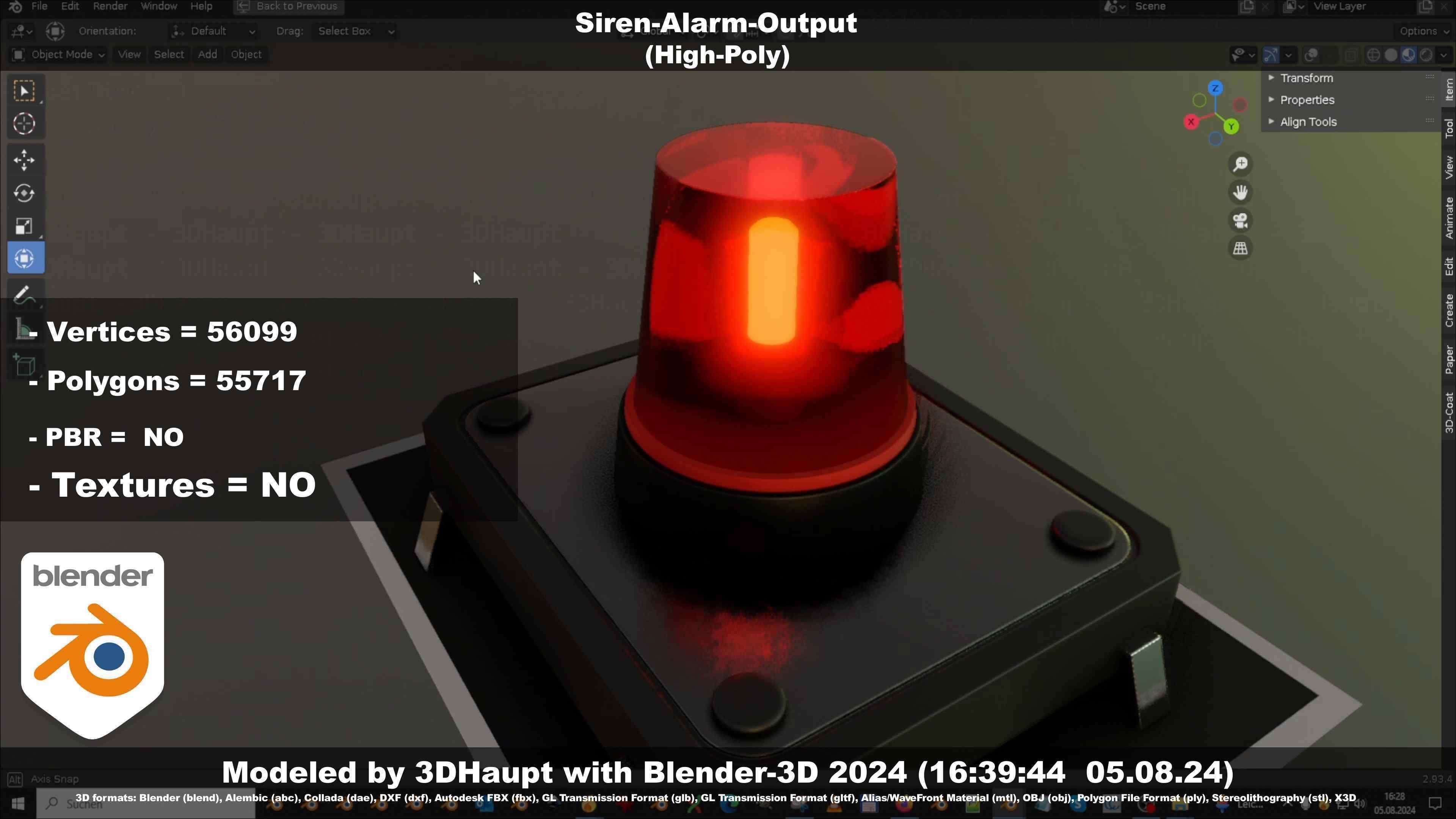 Siren-Alarm-1-Output-Module 3D model_61