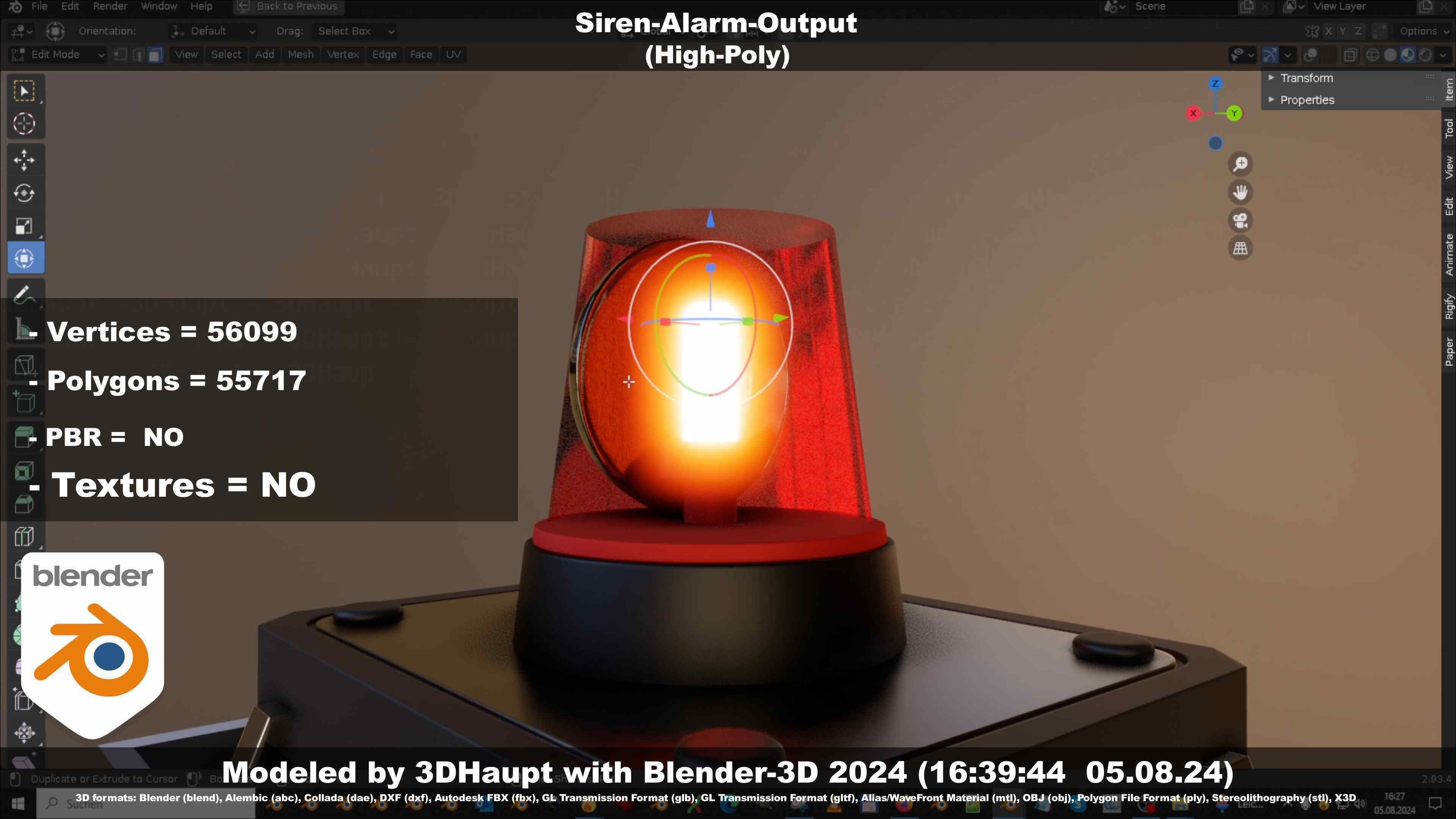 Siren-Alarm-1-Output-Module 3D model_49