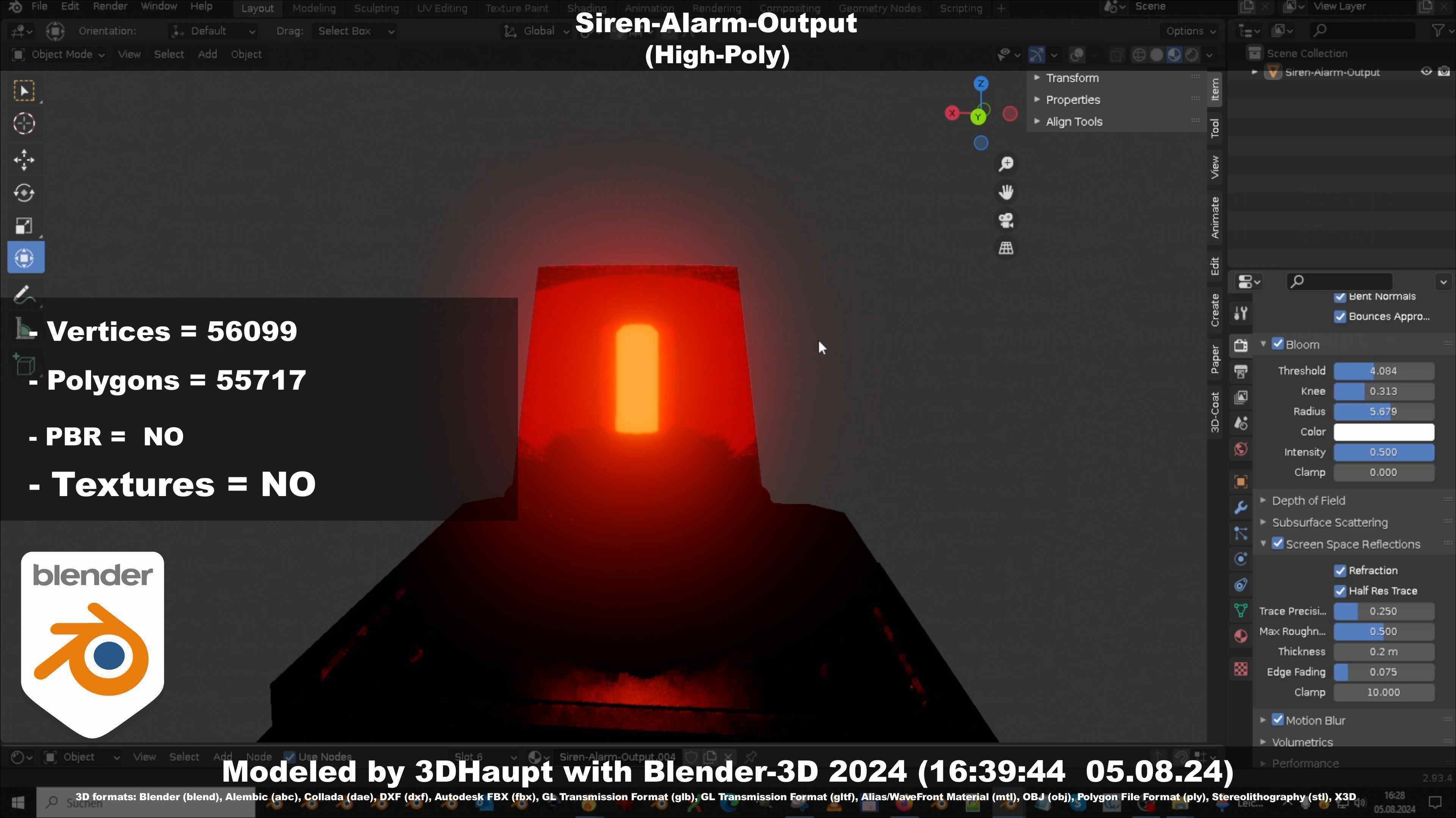 Siren-Alarm-1-Output-Module 3D model_84