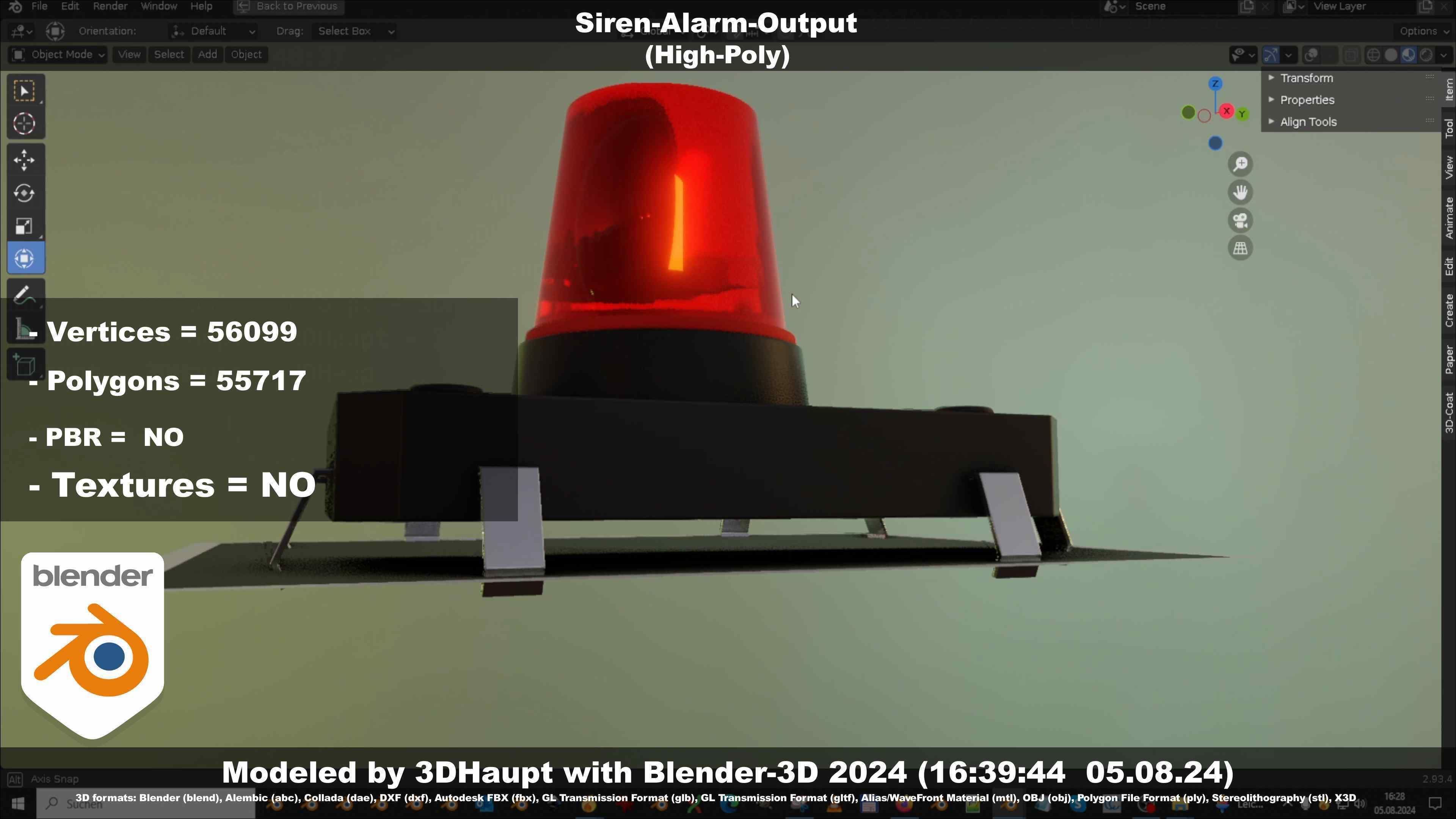 Siren-Alarm-1-Output-Module 3D model_13