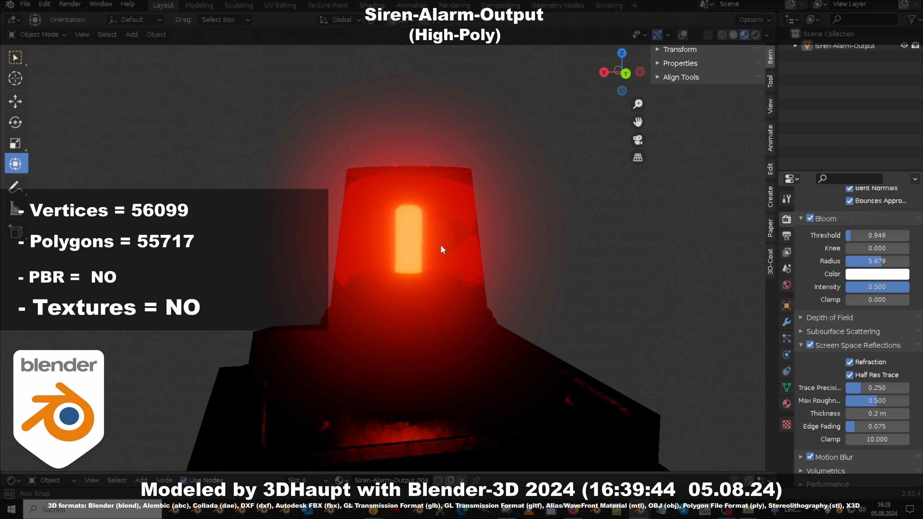 Siren-Alarm-1-Output-Module 3D model_82