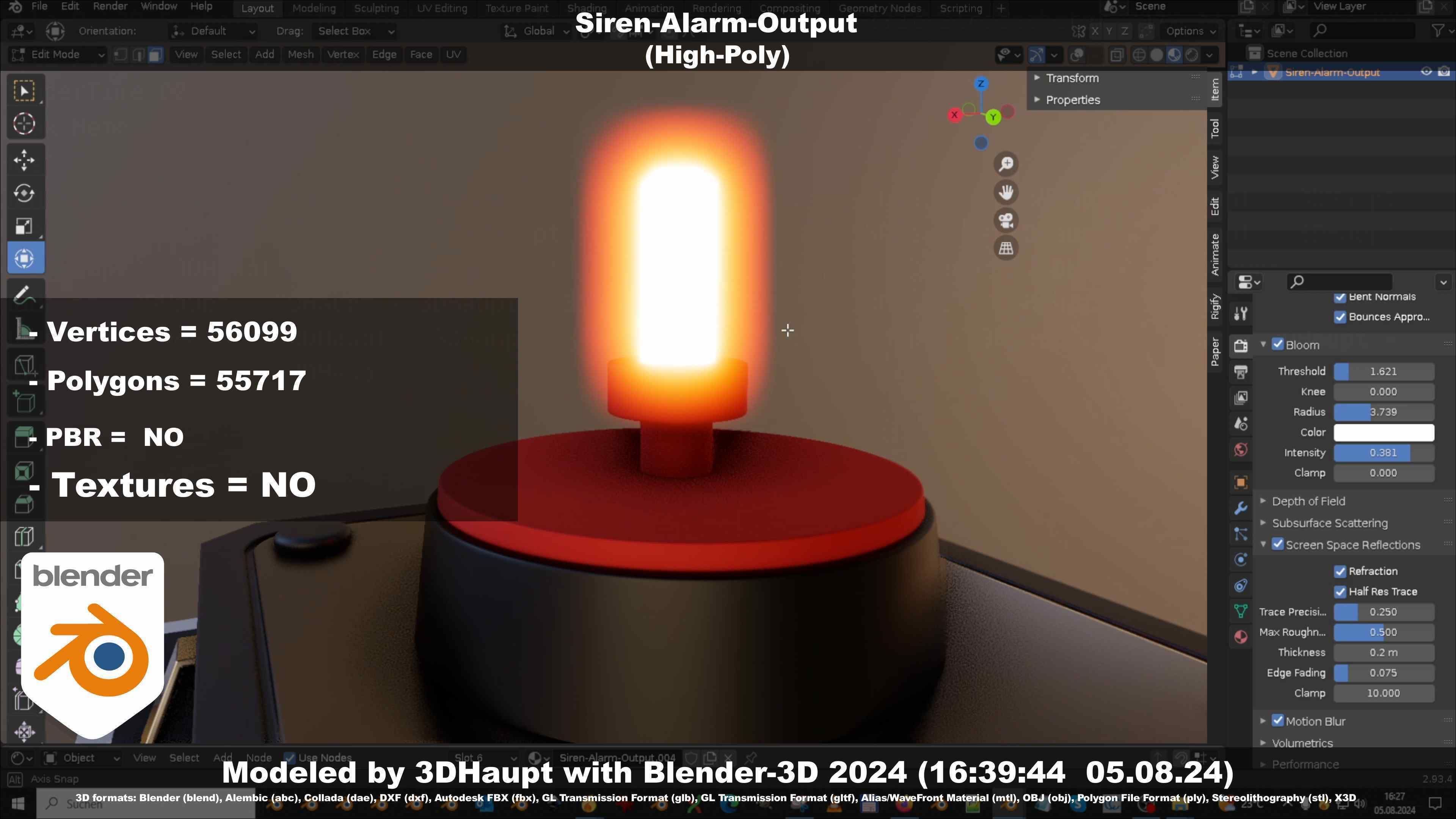 Siren-Alarm-1-Output-Module 3D model_45
