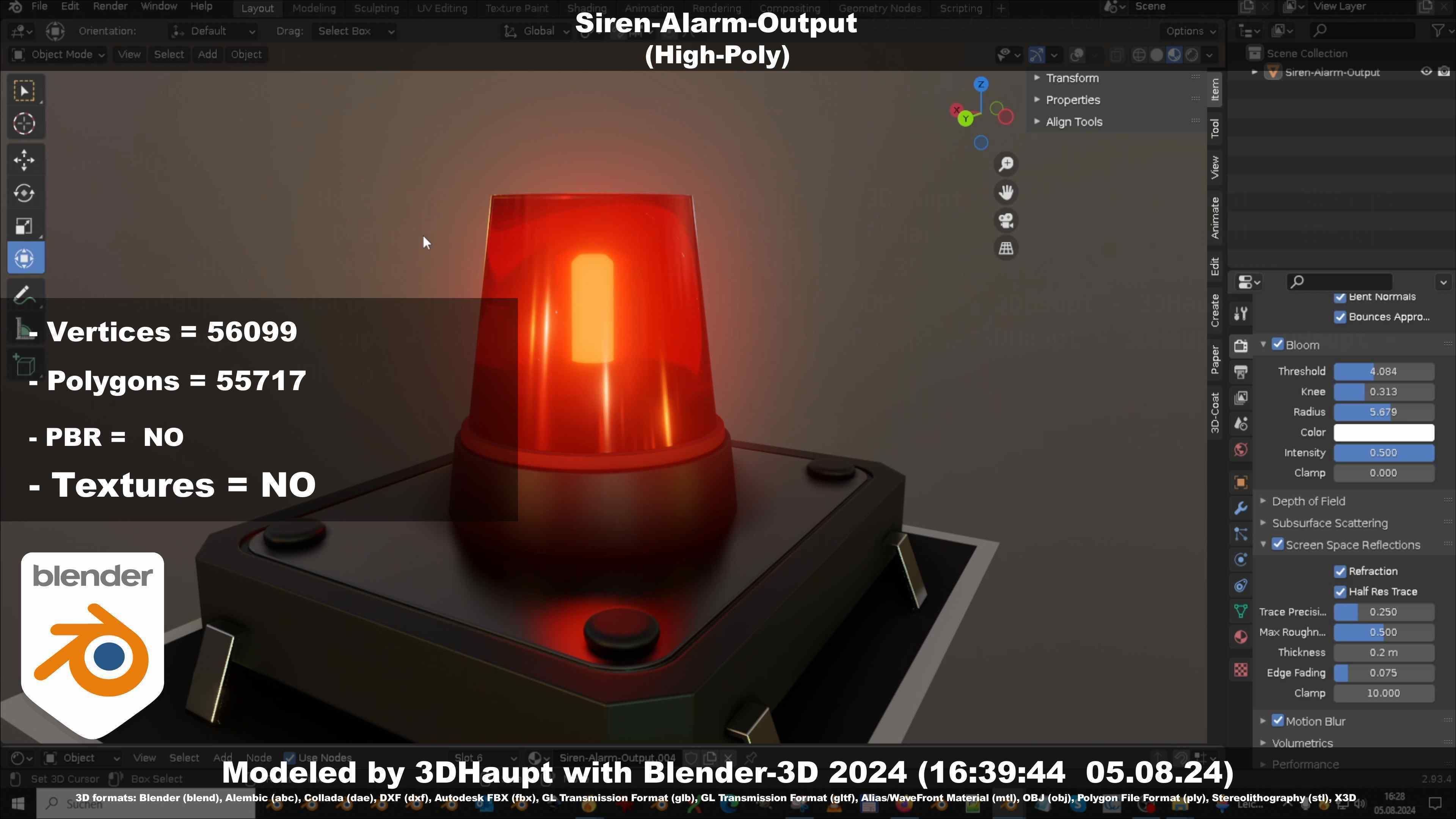 Siren-Alarm-1-Output-Module 3D model_18