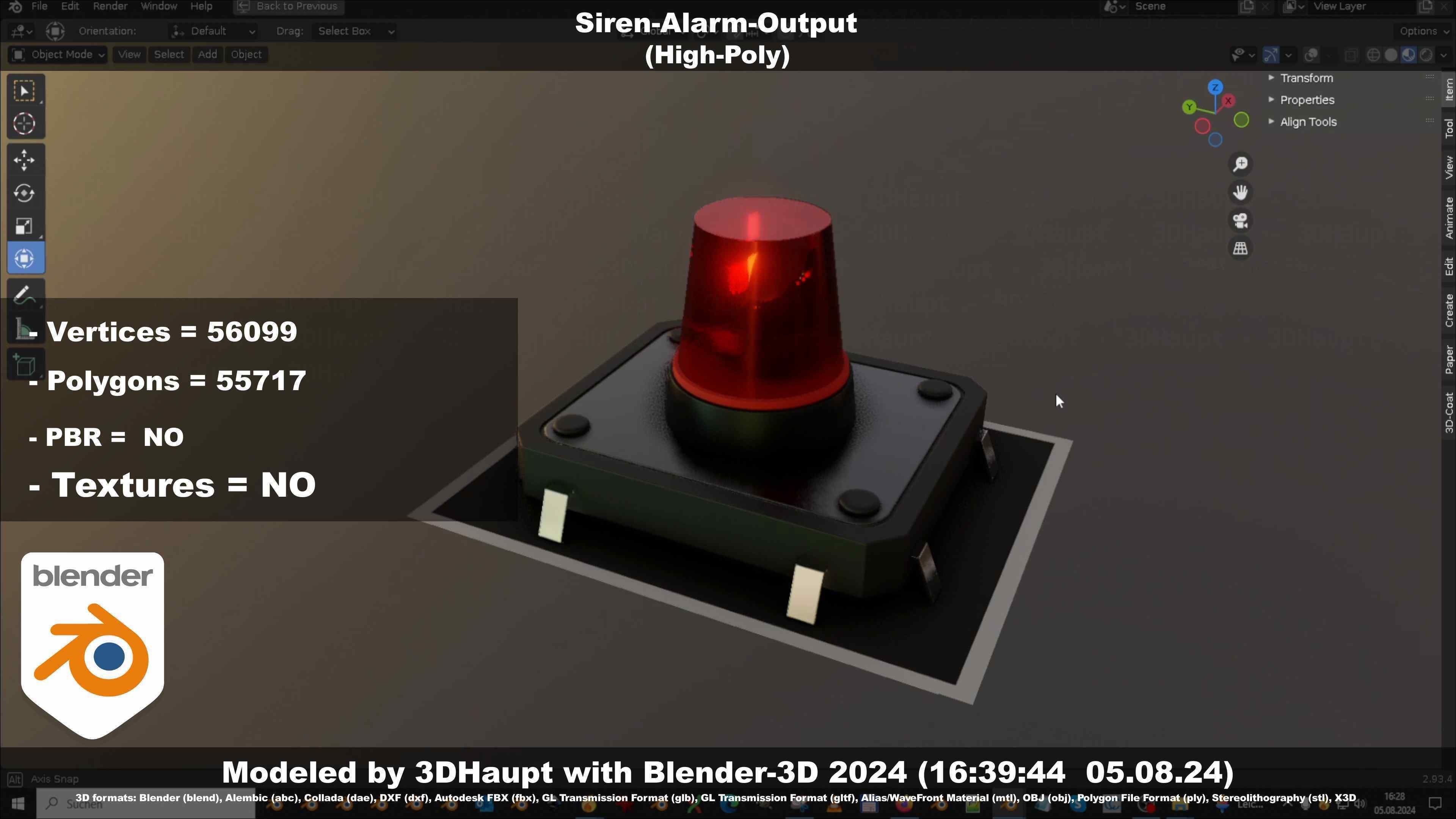 Siren-Alarm-1-Output-Module 3D model_60