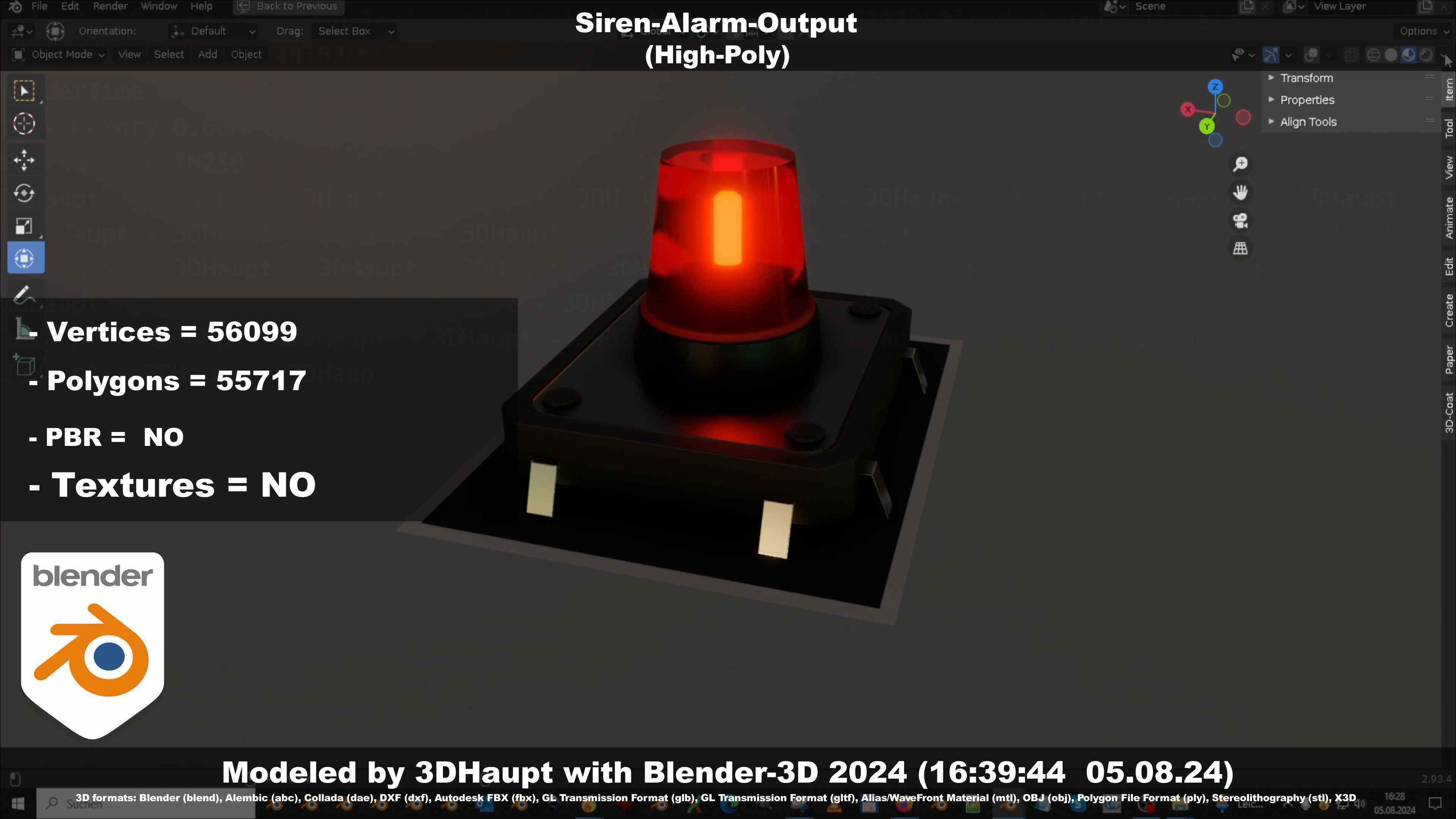 Siren-Alarm-1-Output-Module 3D model_57